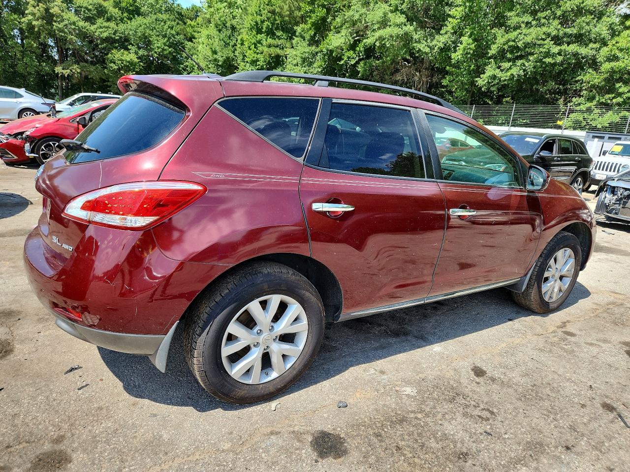 2012 Nissan Murano S Burgundy vin: JN8AZ1MW4CW201131