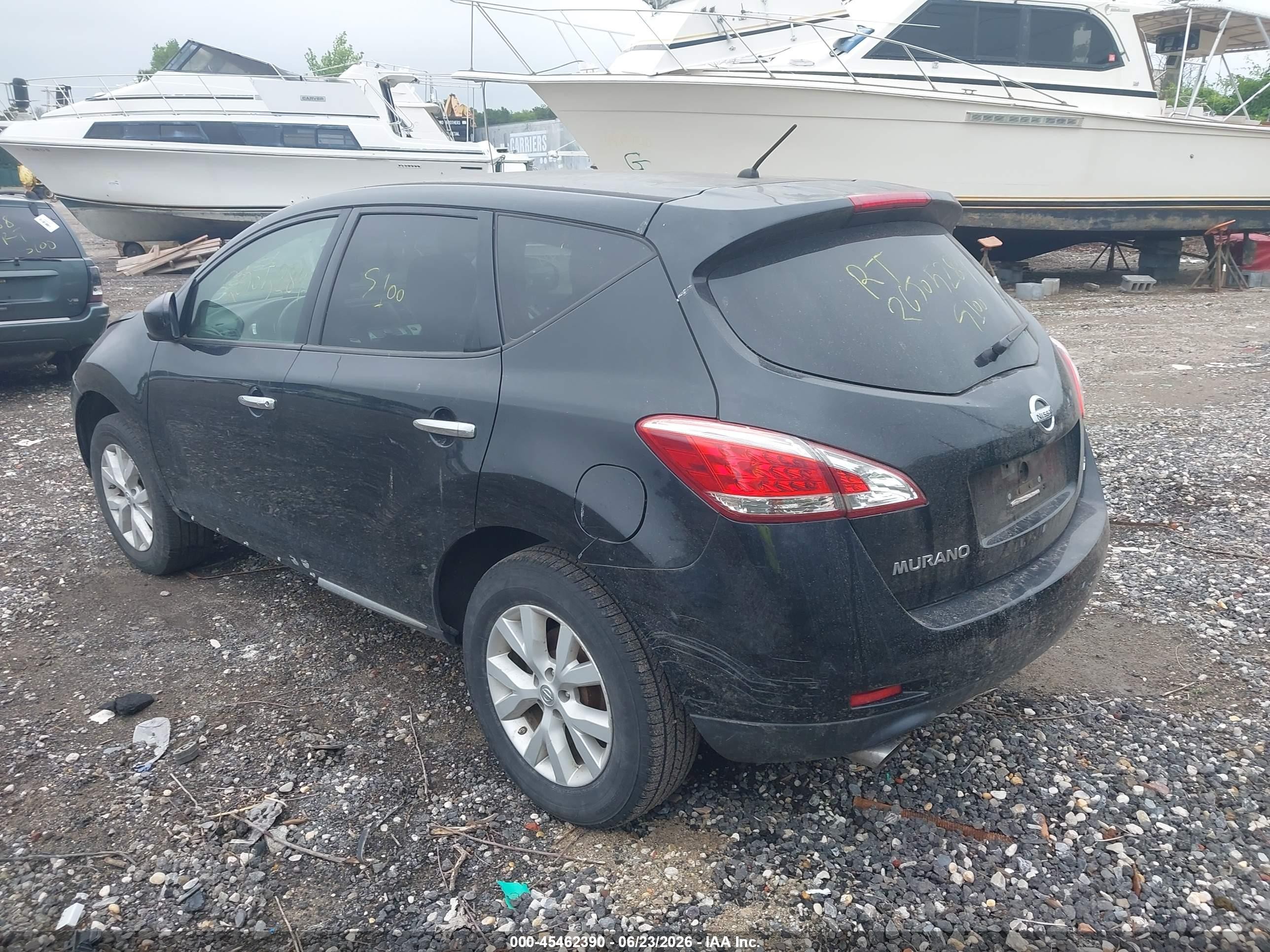 2012 Nissan Murano S Black vin: JN8AZ1MW4CW206622