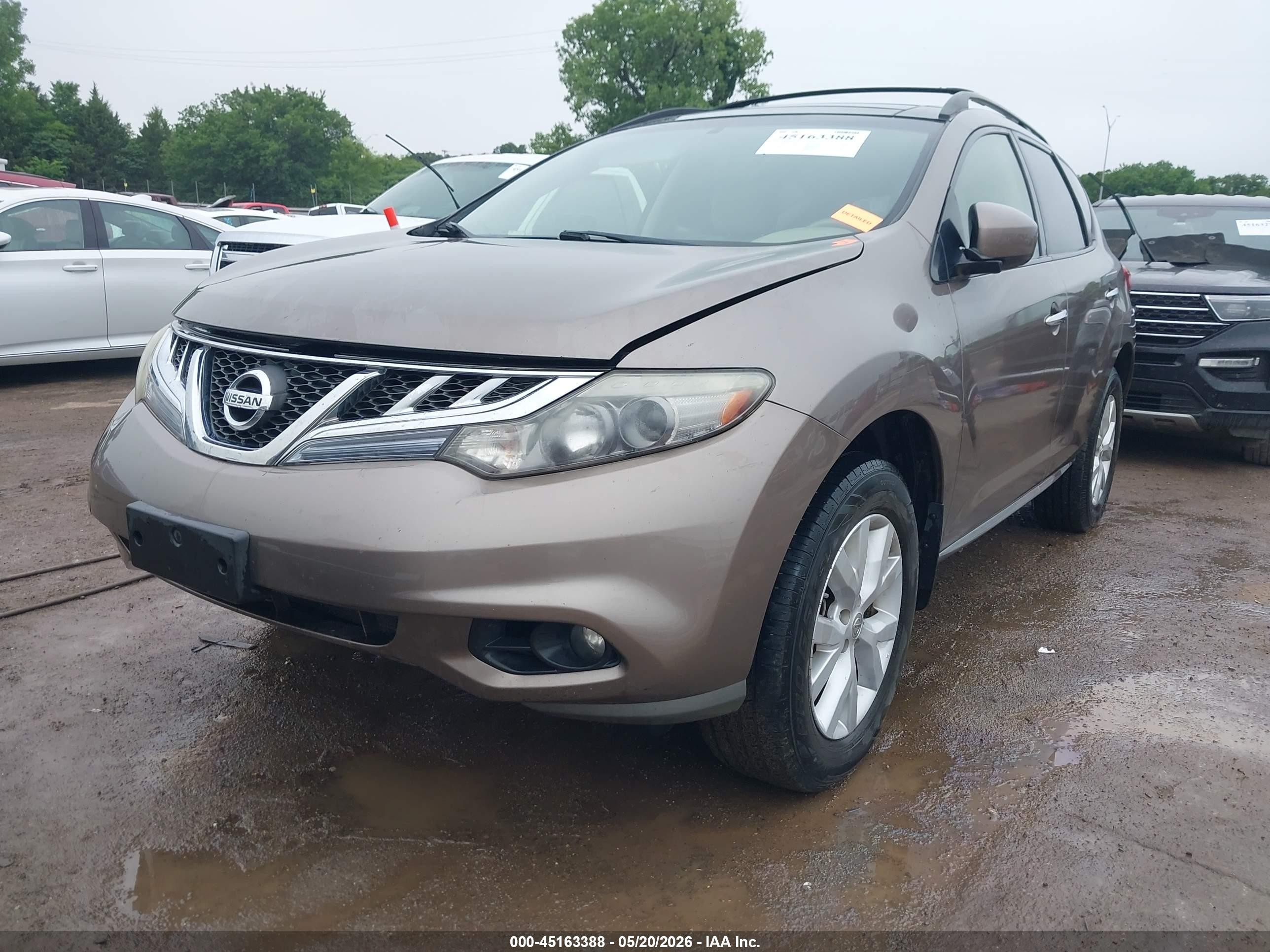 2012 Nissan Murano Sv Beige vin: JN8AZ1MW4CW228751