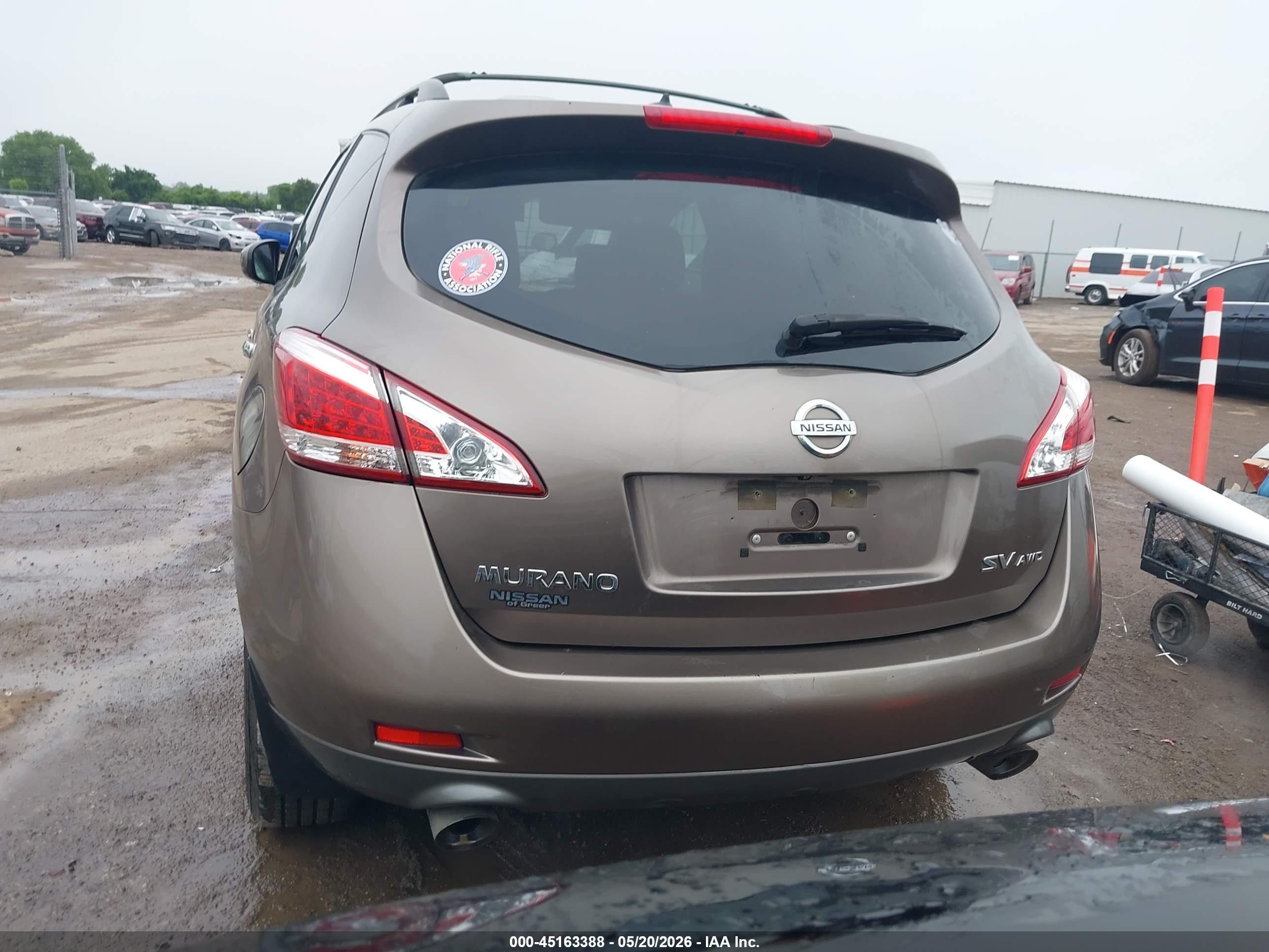 2012 Nissan Murano Sv Beige vin: JN8AZ1MW4CW228751