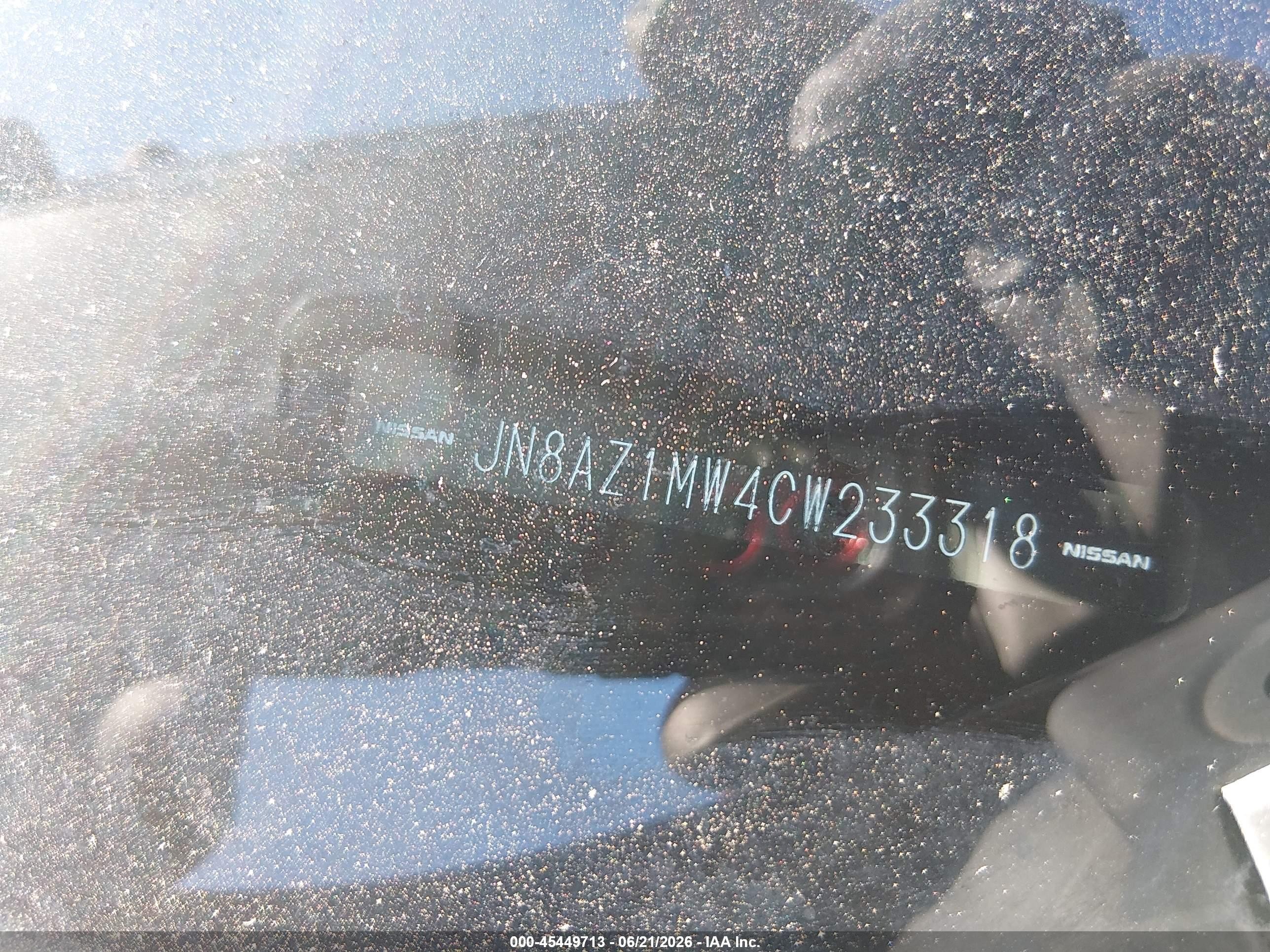 2012 Nissan Murano Sl Black vin: JN8AZ1MW4CW233318
