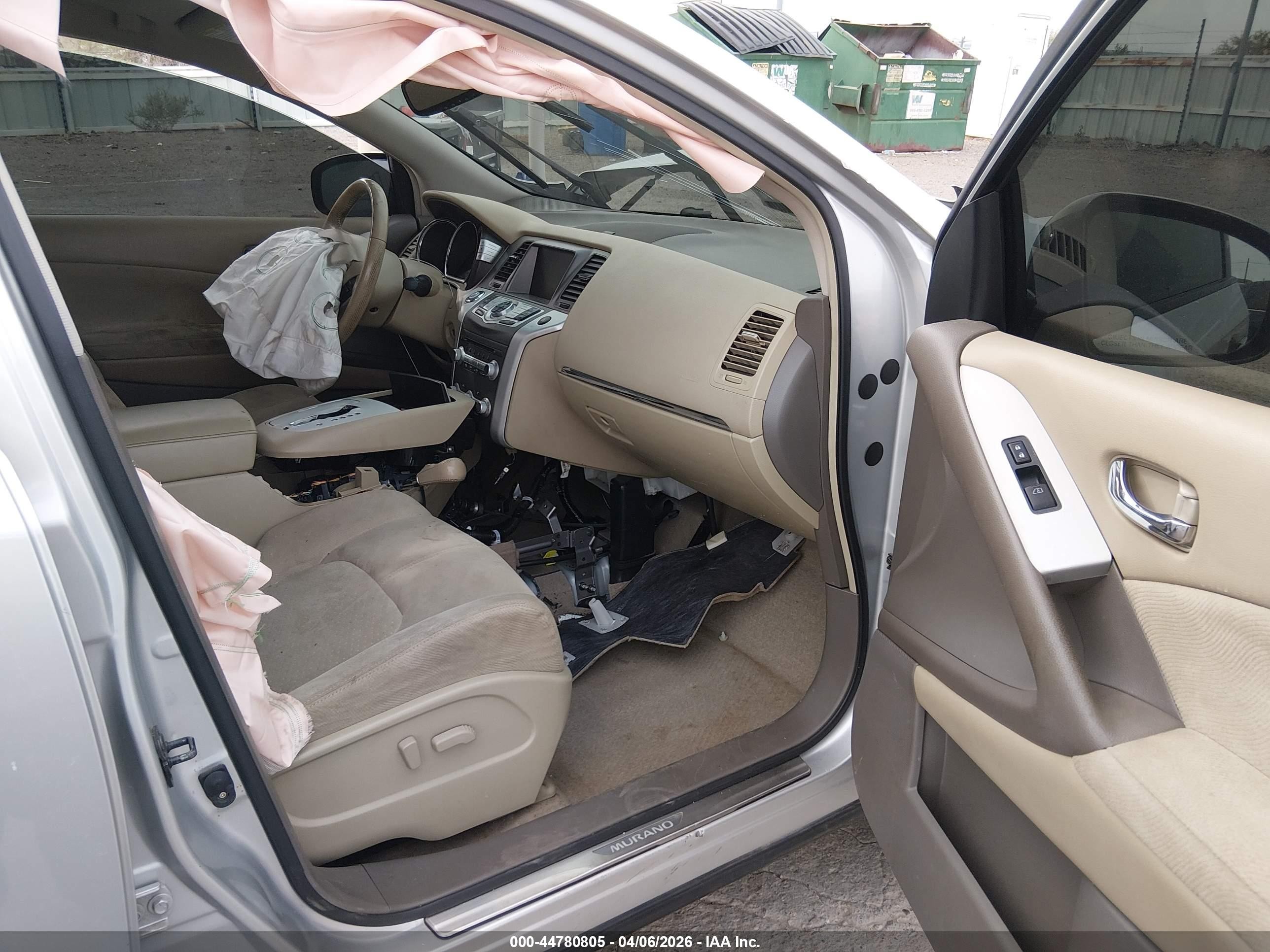 2013 Nissan Murano Sv Silver vin: JN8AZ1MW4DW308293