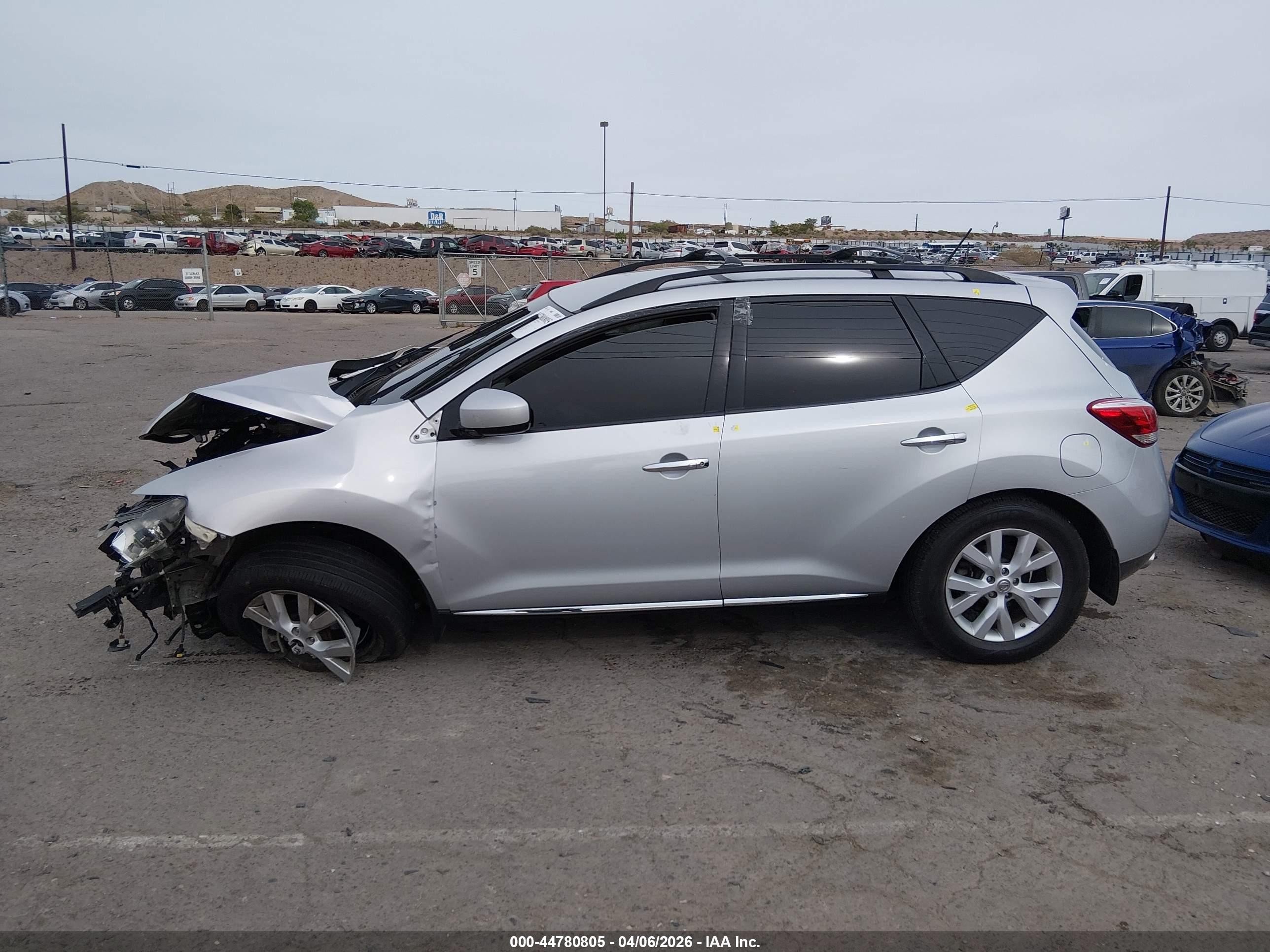 2013 Nissan Murano Sv Silver vin: JN8AZ1MW4DW308293