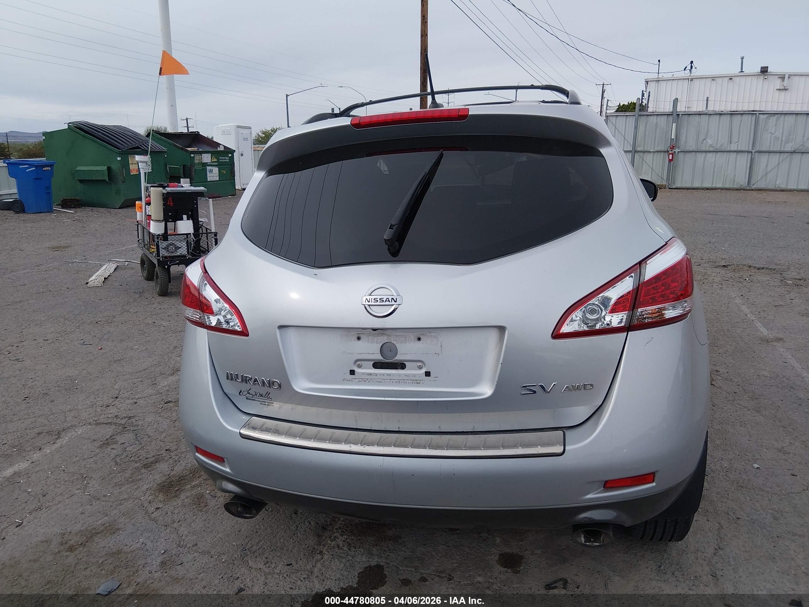2013 Nissan Murano Sv Silver vin: JN8AZ1MW4DW308293