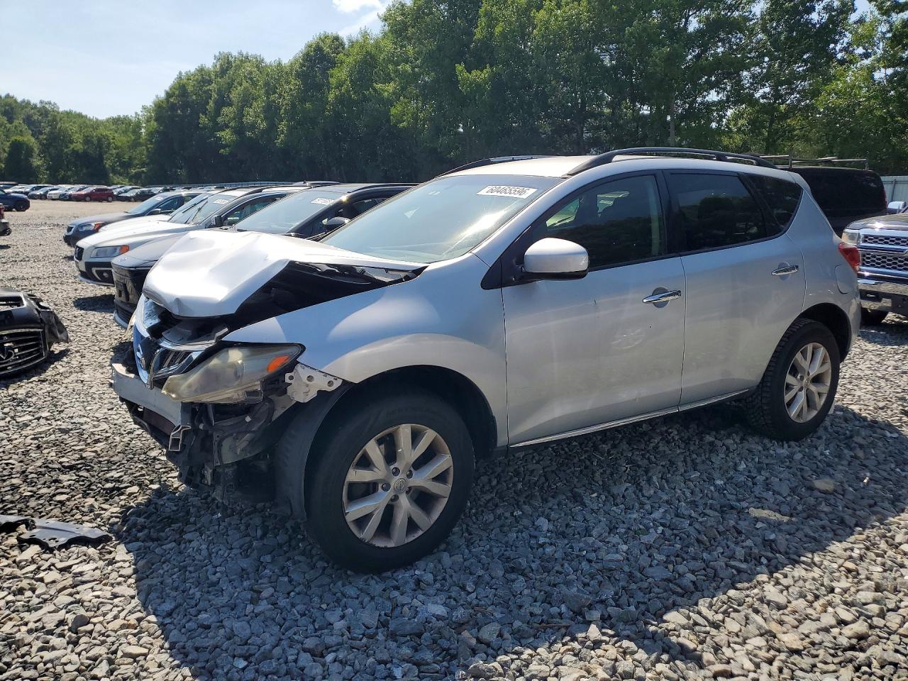 2013 Nissan Murano S Silver vin: JN8AZ1MW4DW318368