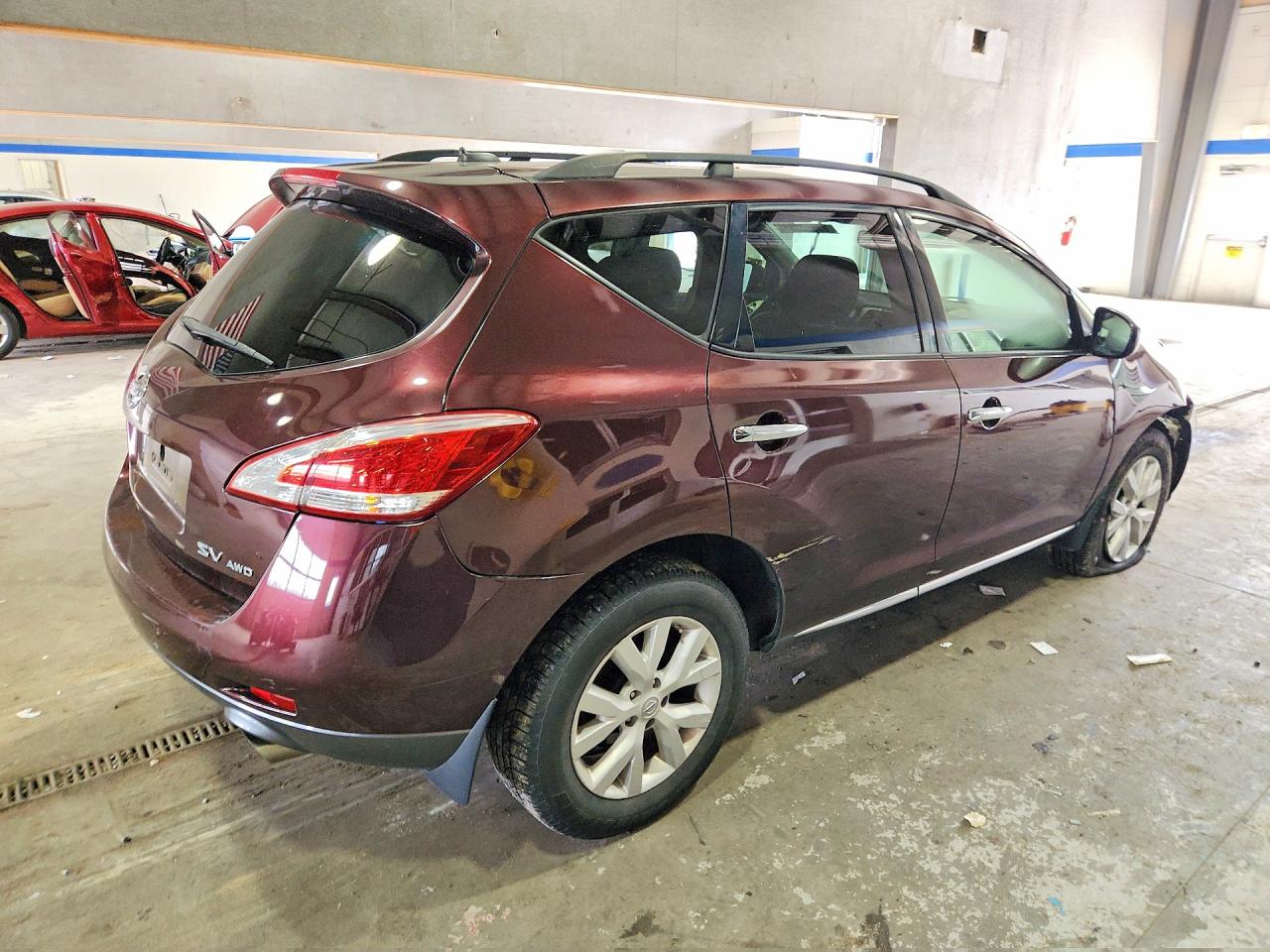 2013 Nissan Murano S Burgundy vin: JN8AZ1MW4DW319455