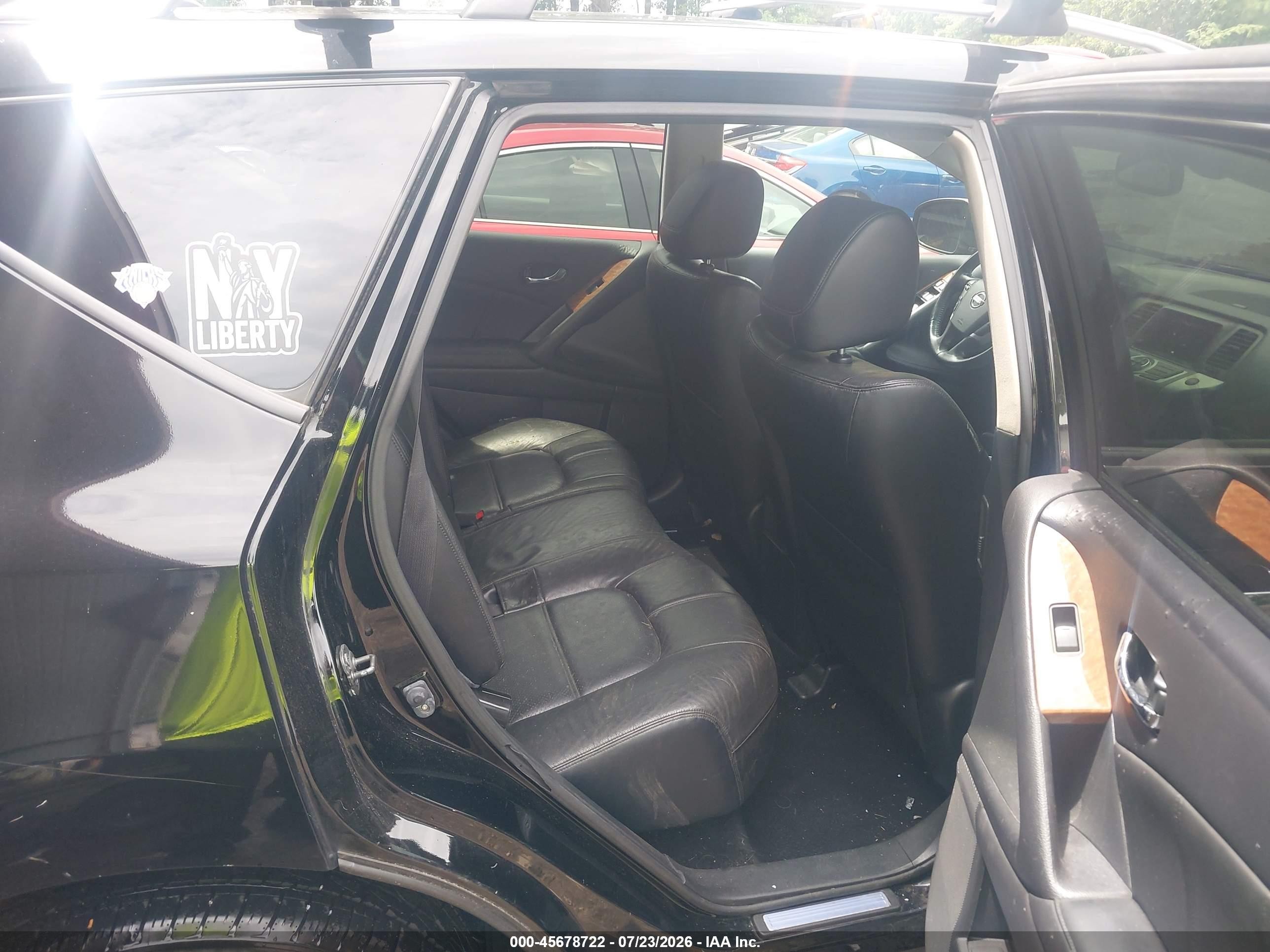 2013 Nissan Murano Le Черный vin: JN8AZ1MW4DW321769