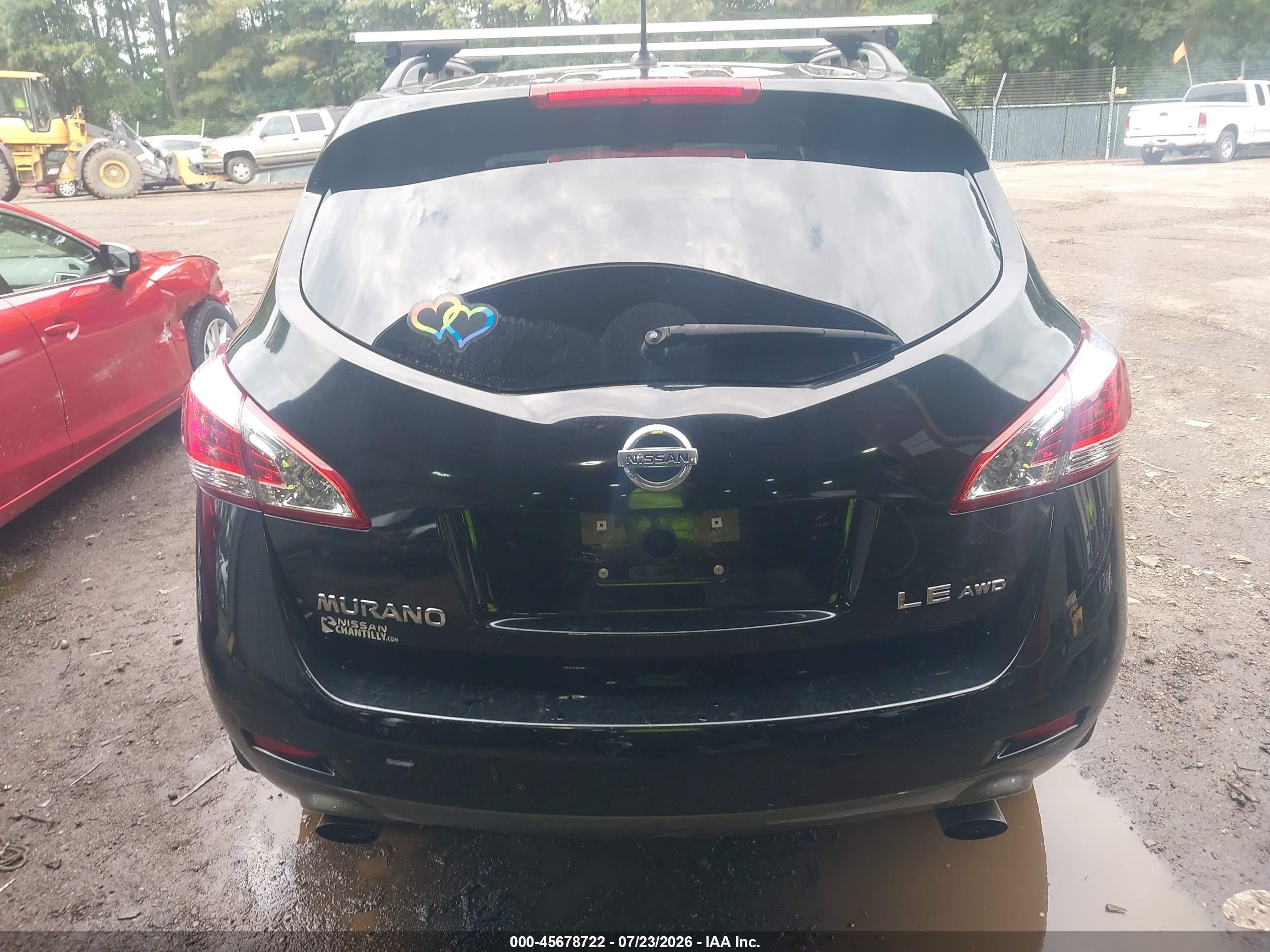 2013 Nissan Murano Le Черный vin: JN8AZ1MW4DW321769