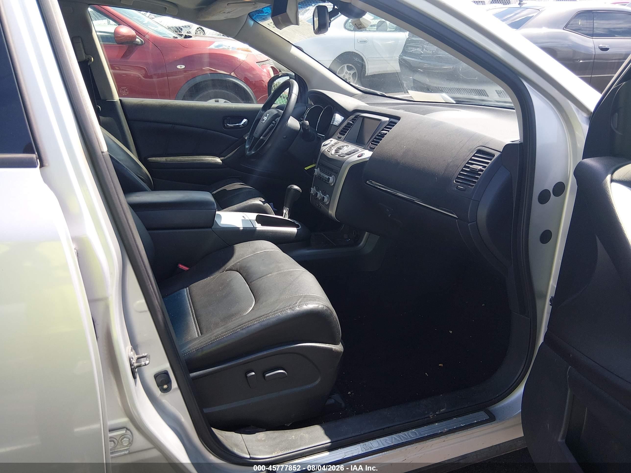 2014 Nissan Murano Sl Silver vin: JN8AZ1MW4EW501187