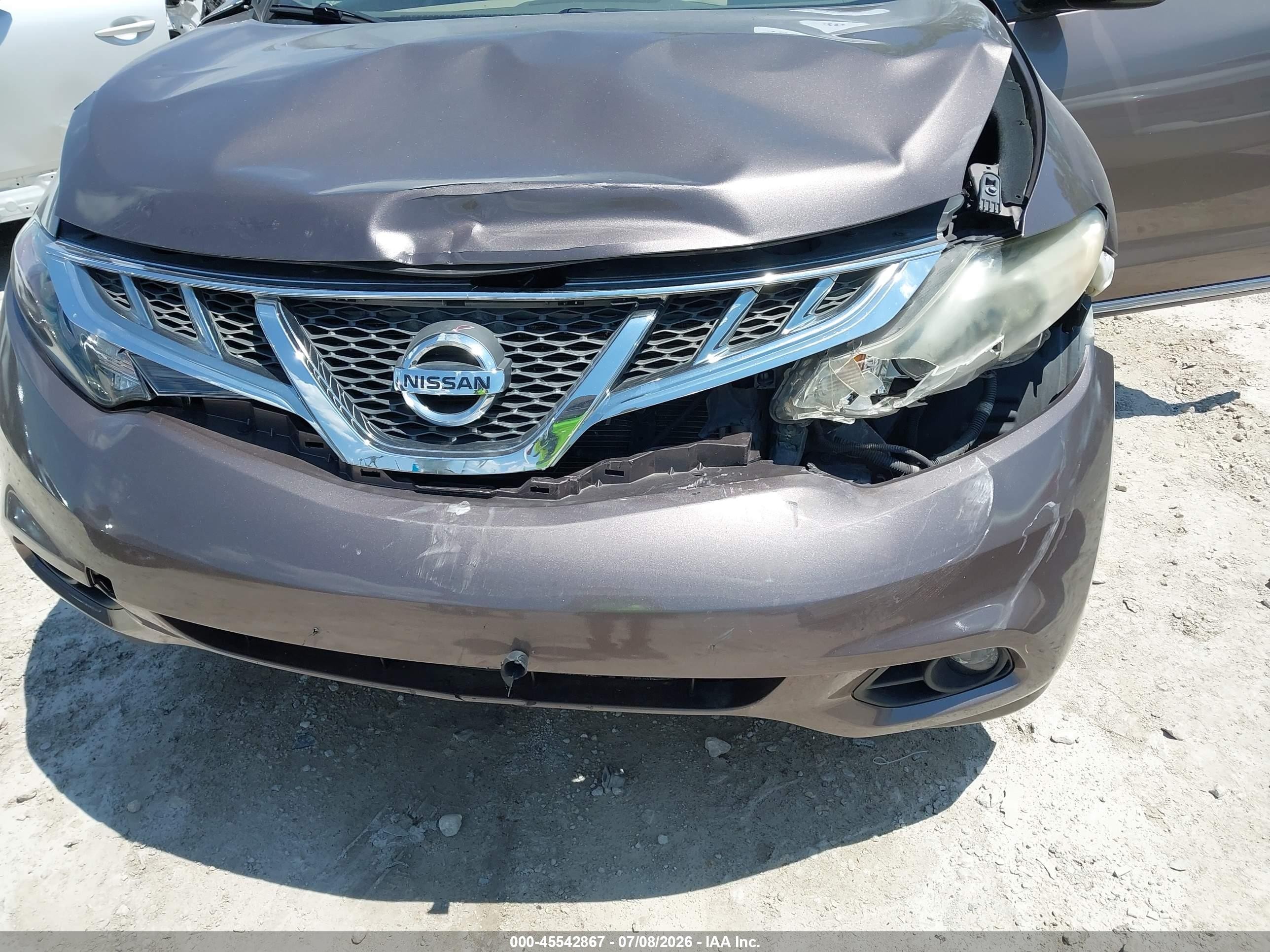 2014 Nissan Murano Sl Brown vin: JN8AZ1MW4EW508298