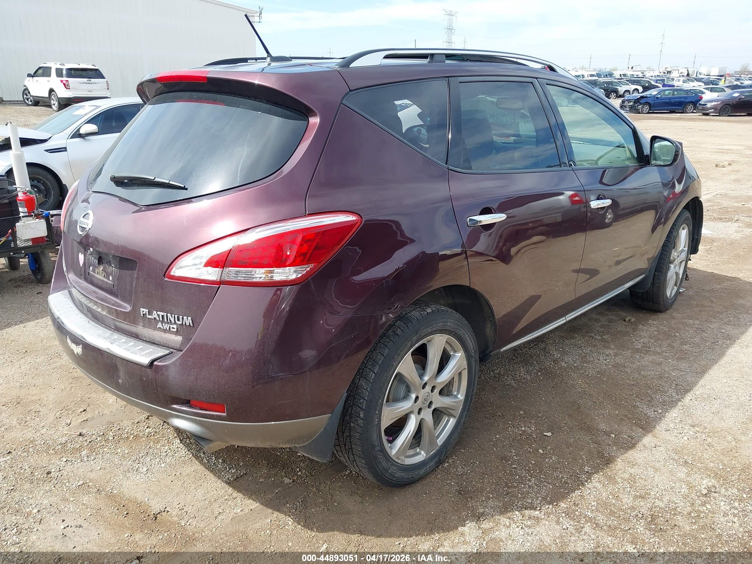 2014 Nissan Murano Le Purple vin: JN8AZ1MW4EW509676