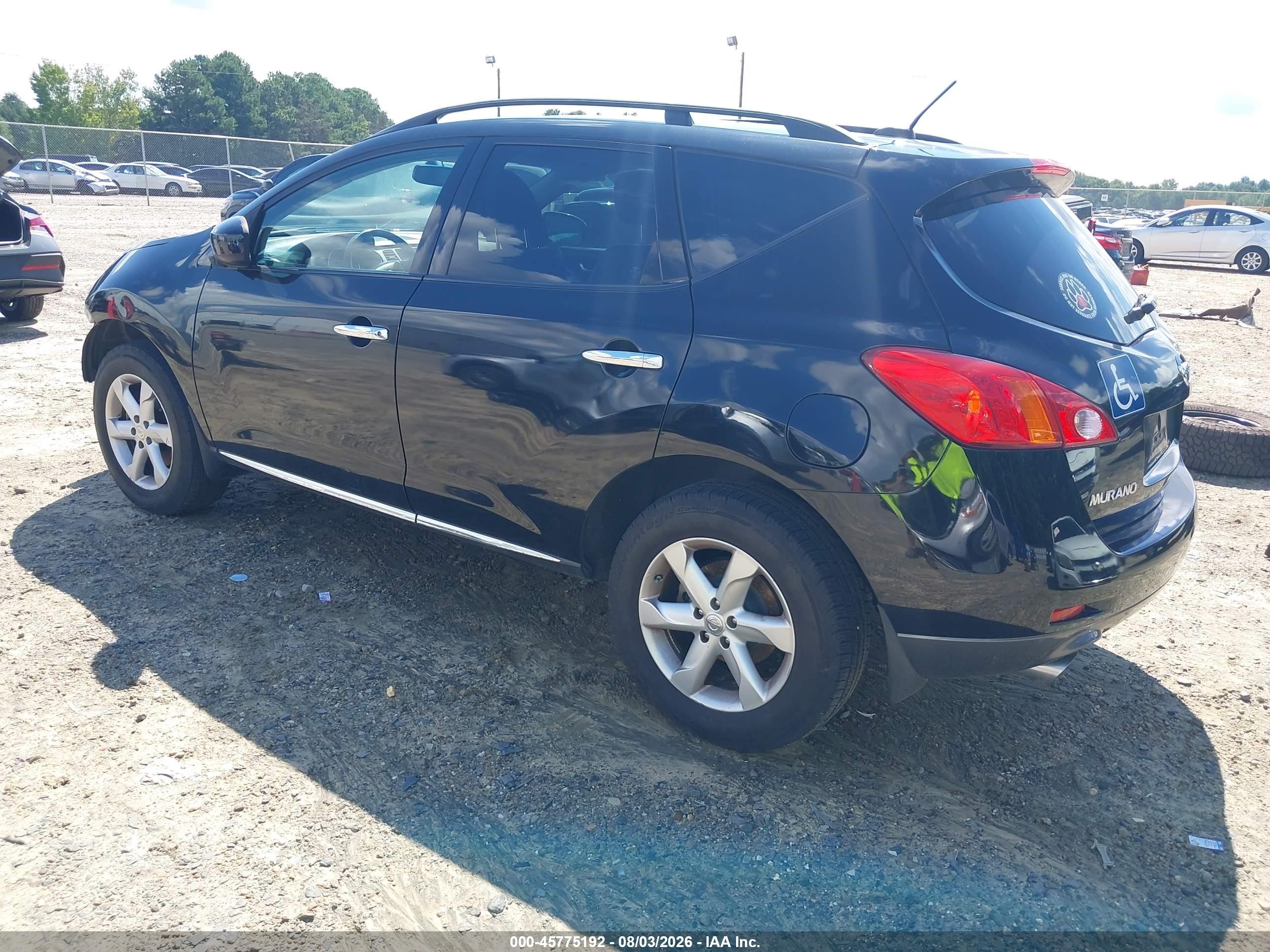 2010 Nissan Murano Sl Black vin: JN8AZ1MW5AW108633