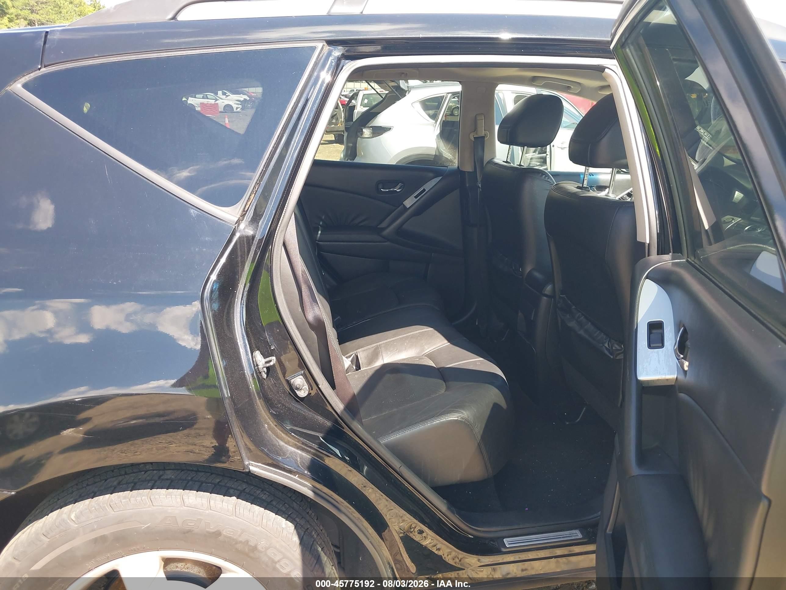 2010 Nissan Murano Sl Black vin: JN8AZ1MW5AW108633