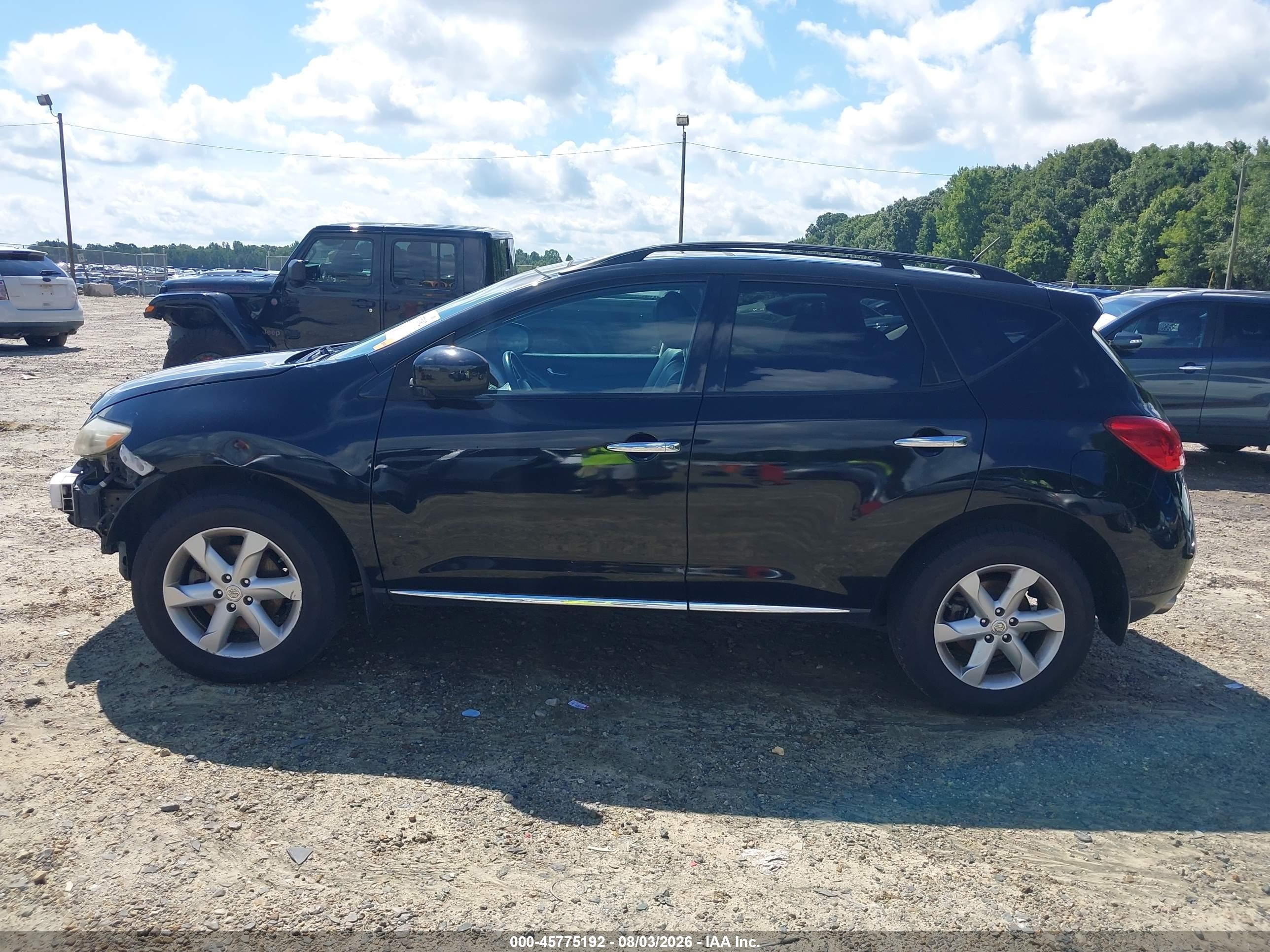 2010 Nissan Murano Sl Black vin: JN8AZ1MW5AW108633
