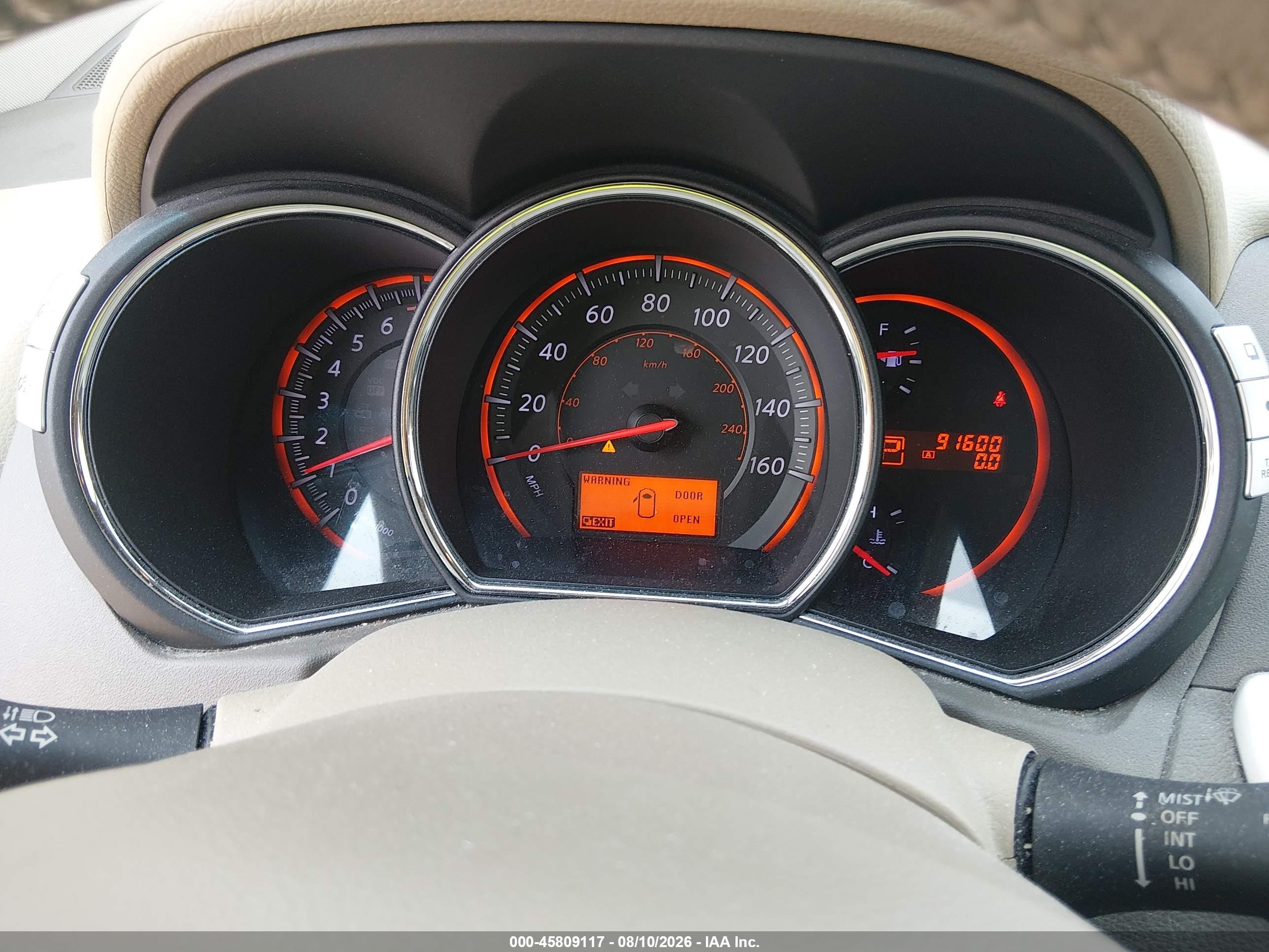 2010 Nissan Murano Sl Silver vin: JN8AZ1MW5AW118482
