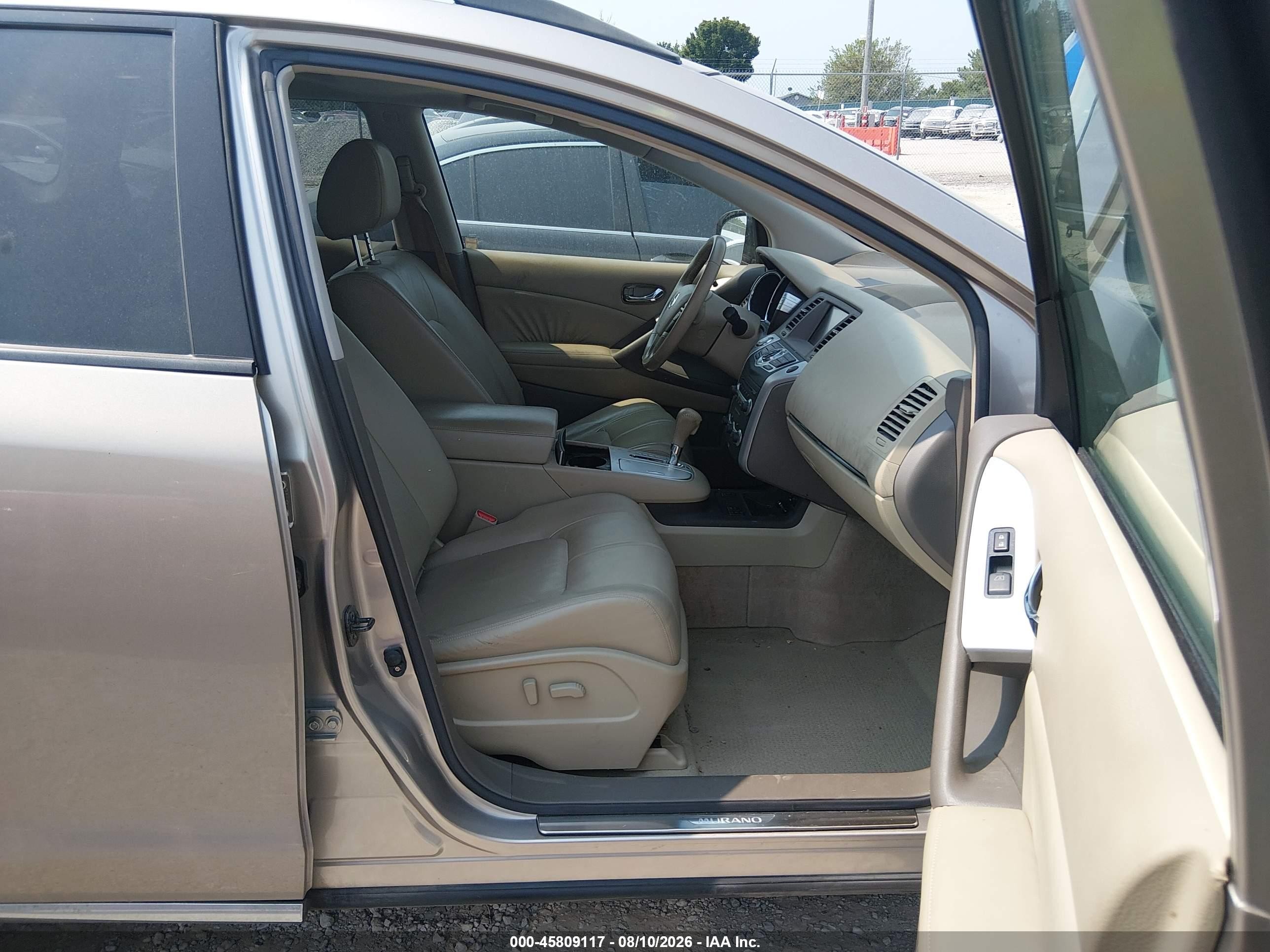 2010 Nissan Murano Sl Silver vin: JN8AZ1MW5AW118482