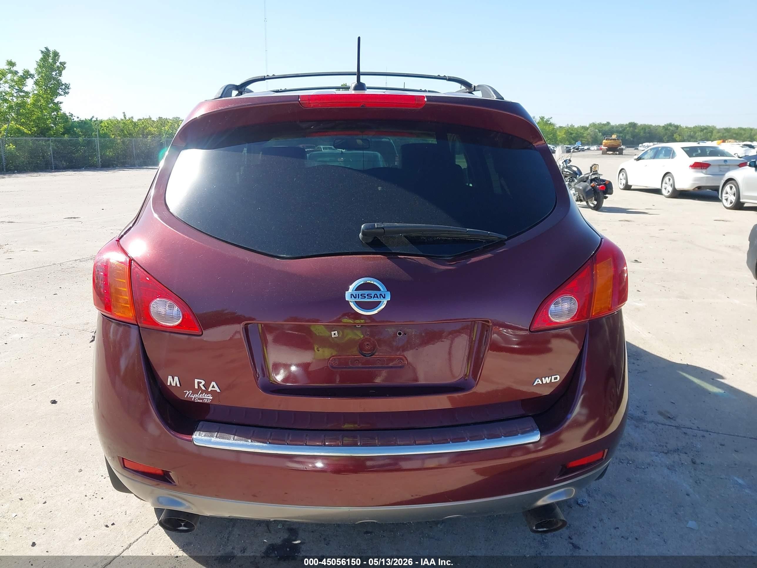 2010 Nissan Murano Sl Brown vin: JN8AZ1MW5AW124590