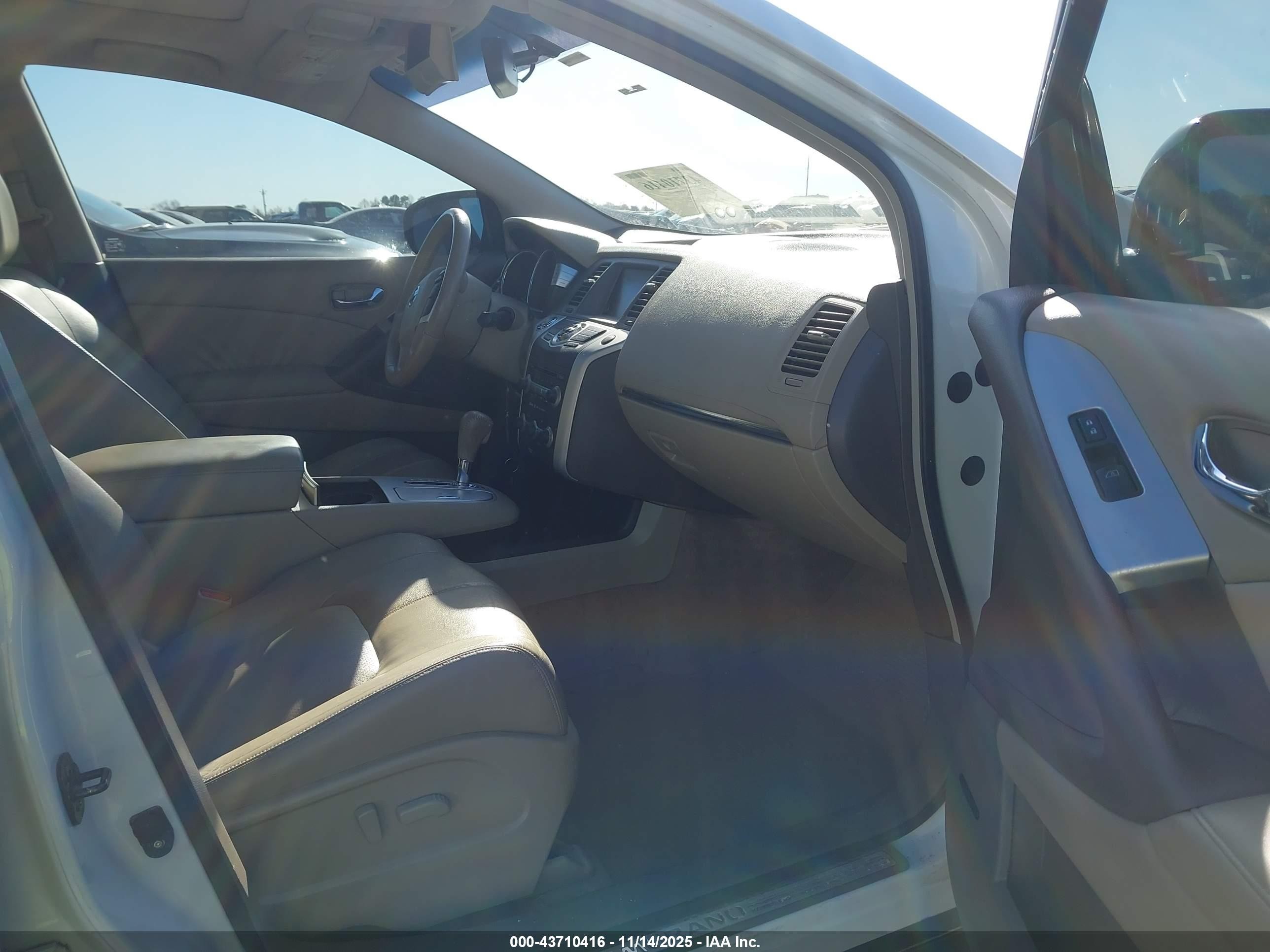 2010 Nissan Murano Sl Белый vin: JN8AZ1MW5AW137260