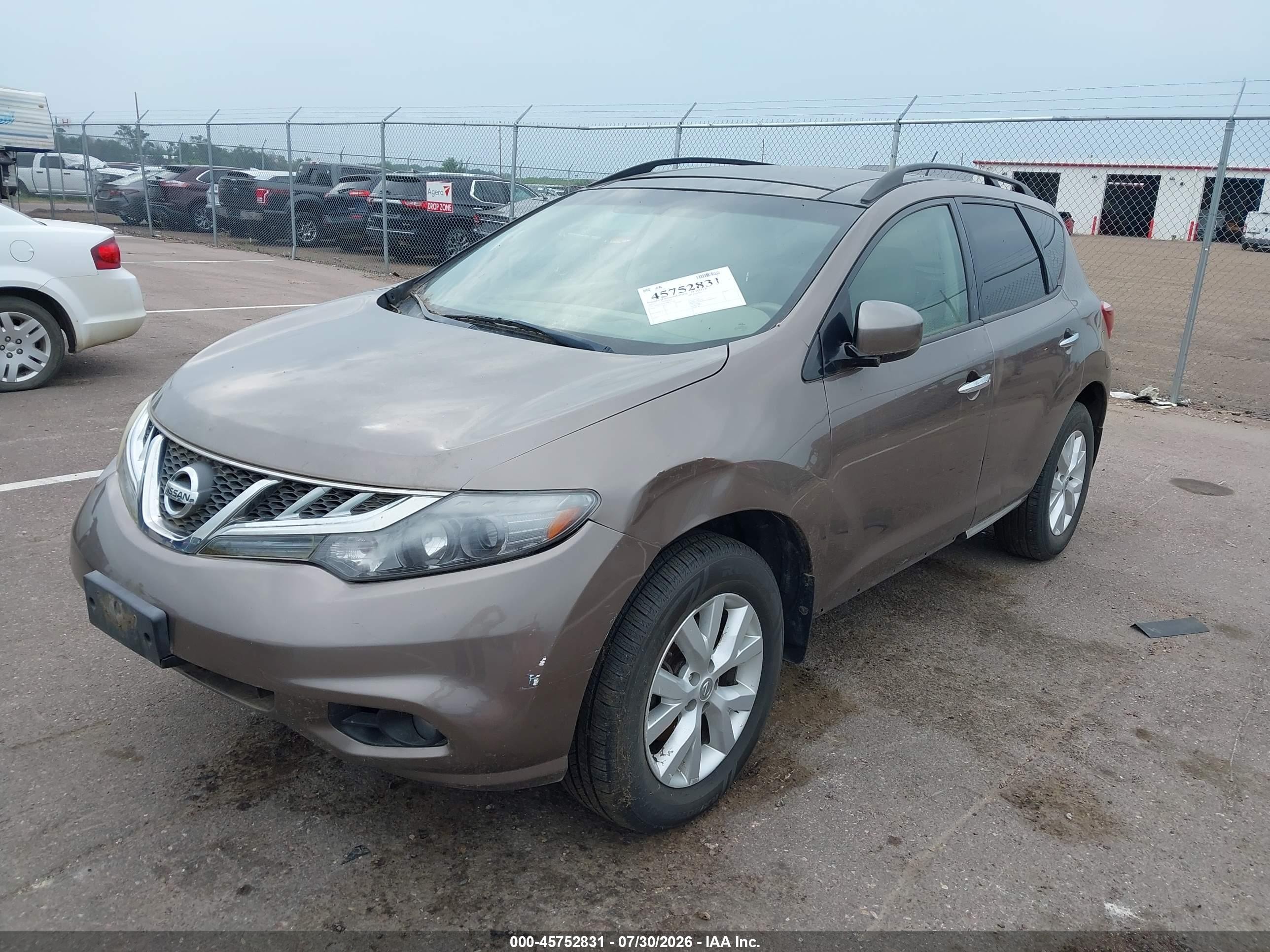 2011 Nissan Murano Sv Dark Brown vin: JN8AZ1MW5BW167585