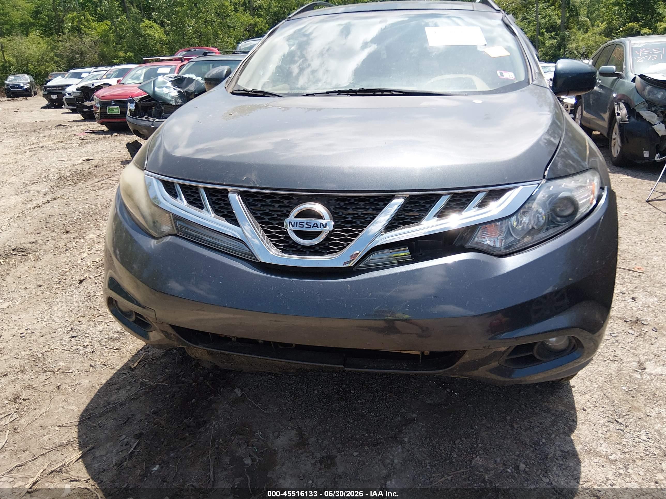 2012 Nissan Murano Sv Синий vin: JN8AZ1MW5CW208671