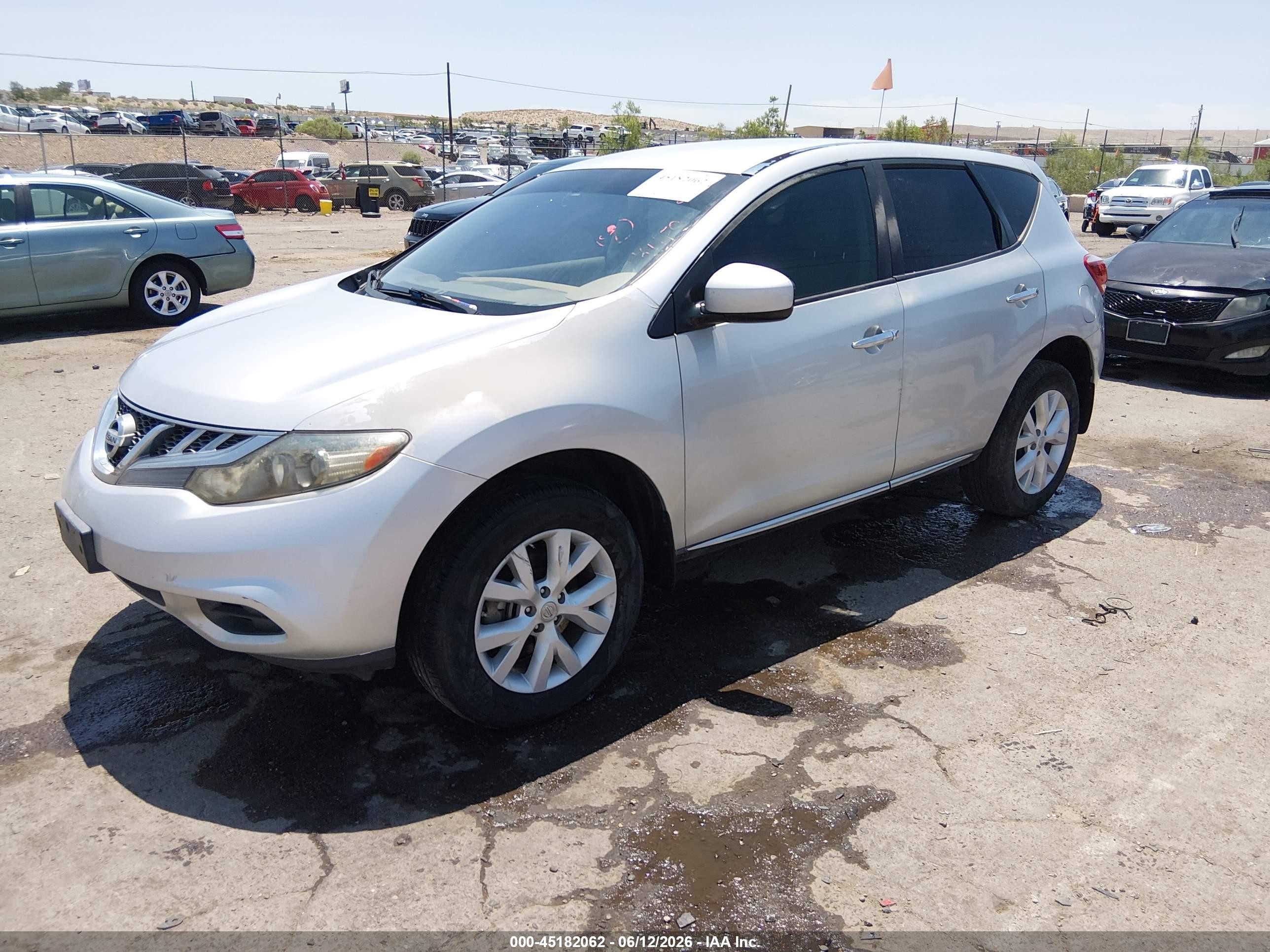 2012 Nissan Murano S Silver vin: JN8AZ1MW5CW208931