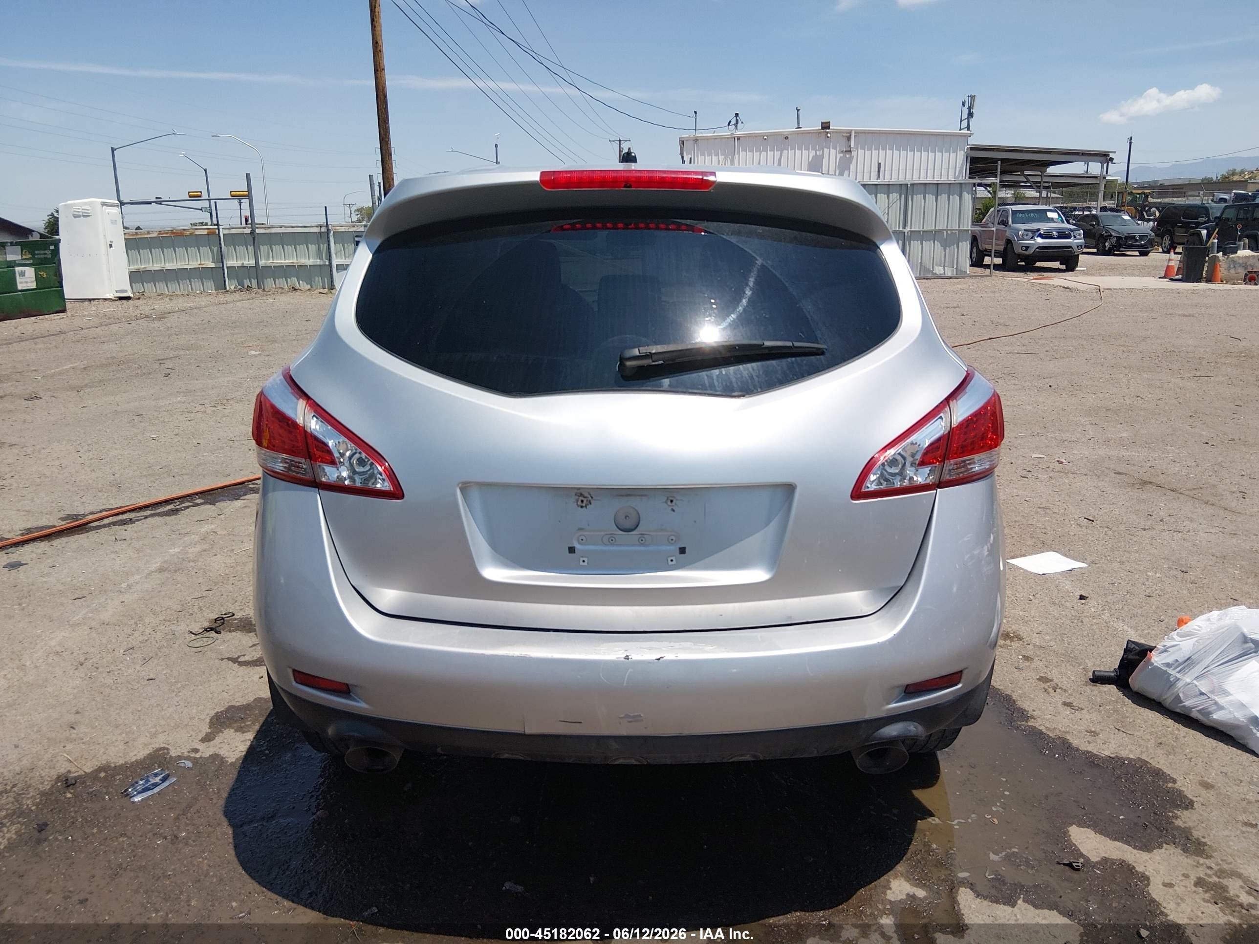 2012 Nissan Murano S Silver vin: JN8AZ1MW5CW208931