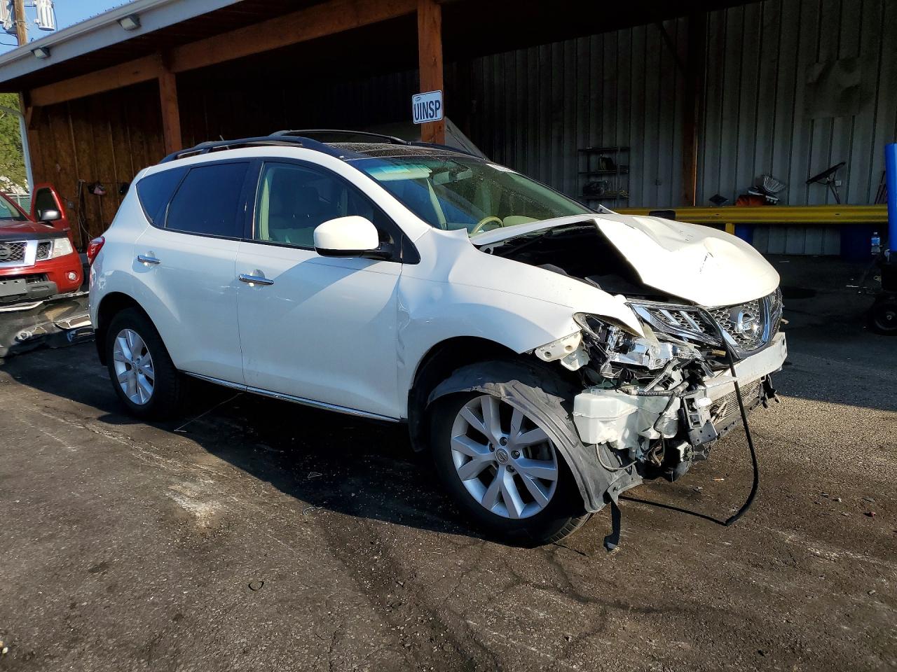 2012 Nissan Murano S White vin: JN8AZ1MW5CW226720