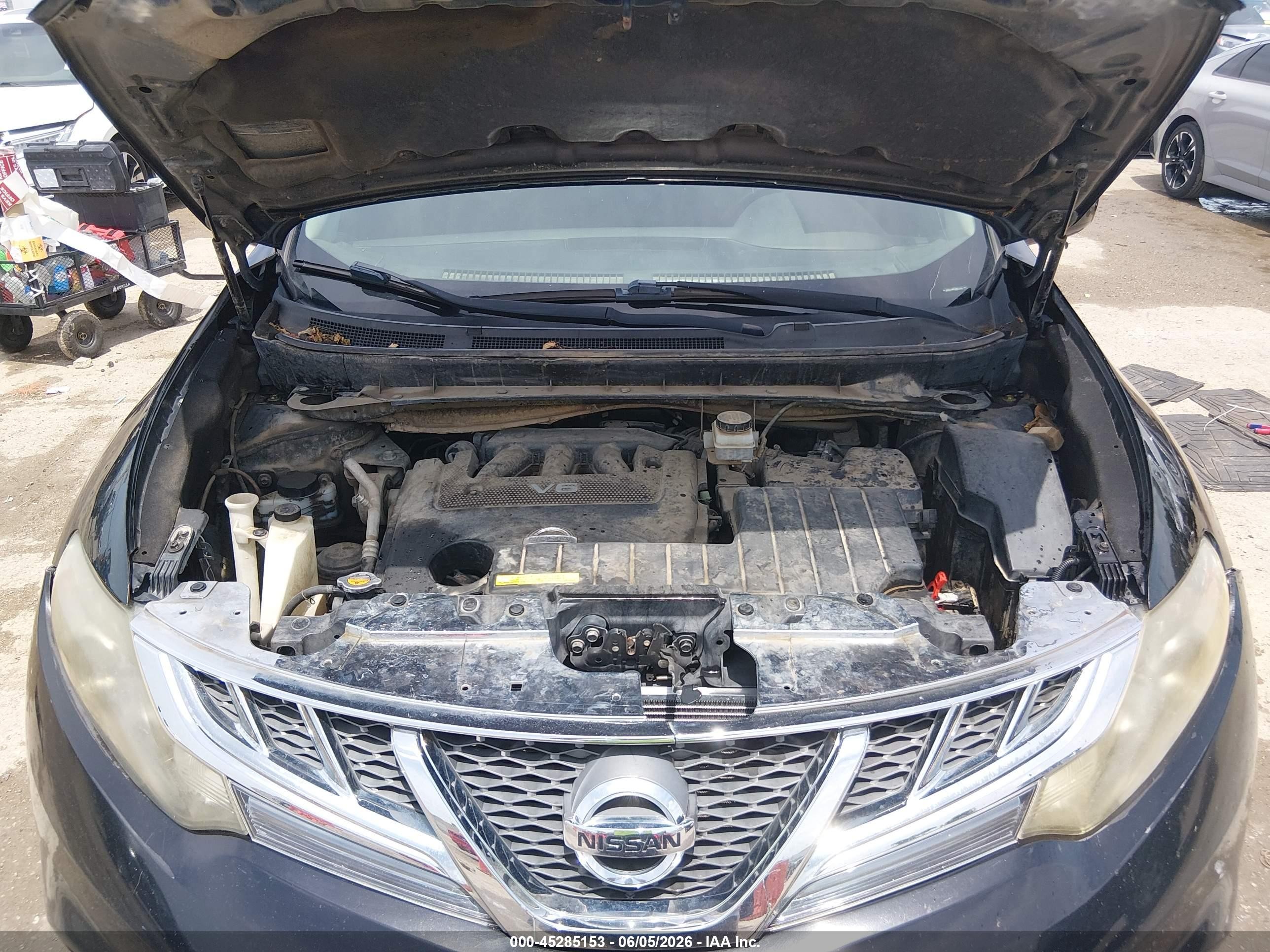2012 Nissan Murano Sl Black vin: JN8AZ1MW5CW227866