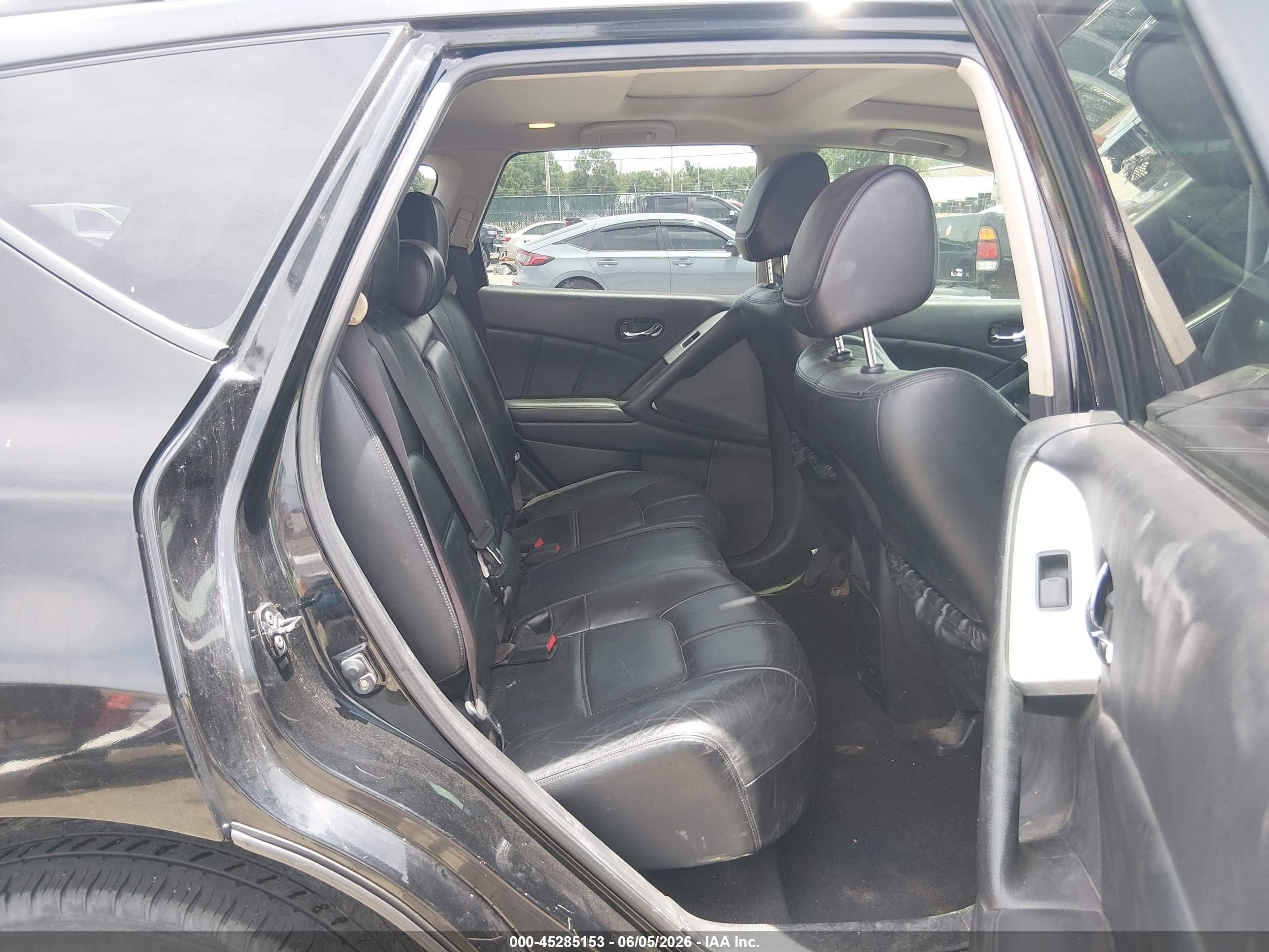 2012 Nissan Murano Sl Black vin: JN8AZ1MW5CW227866