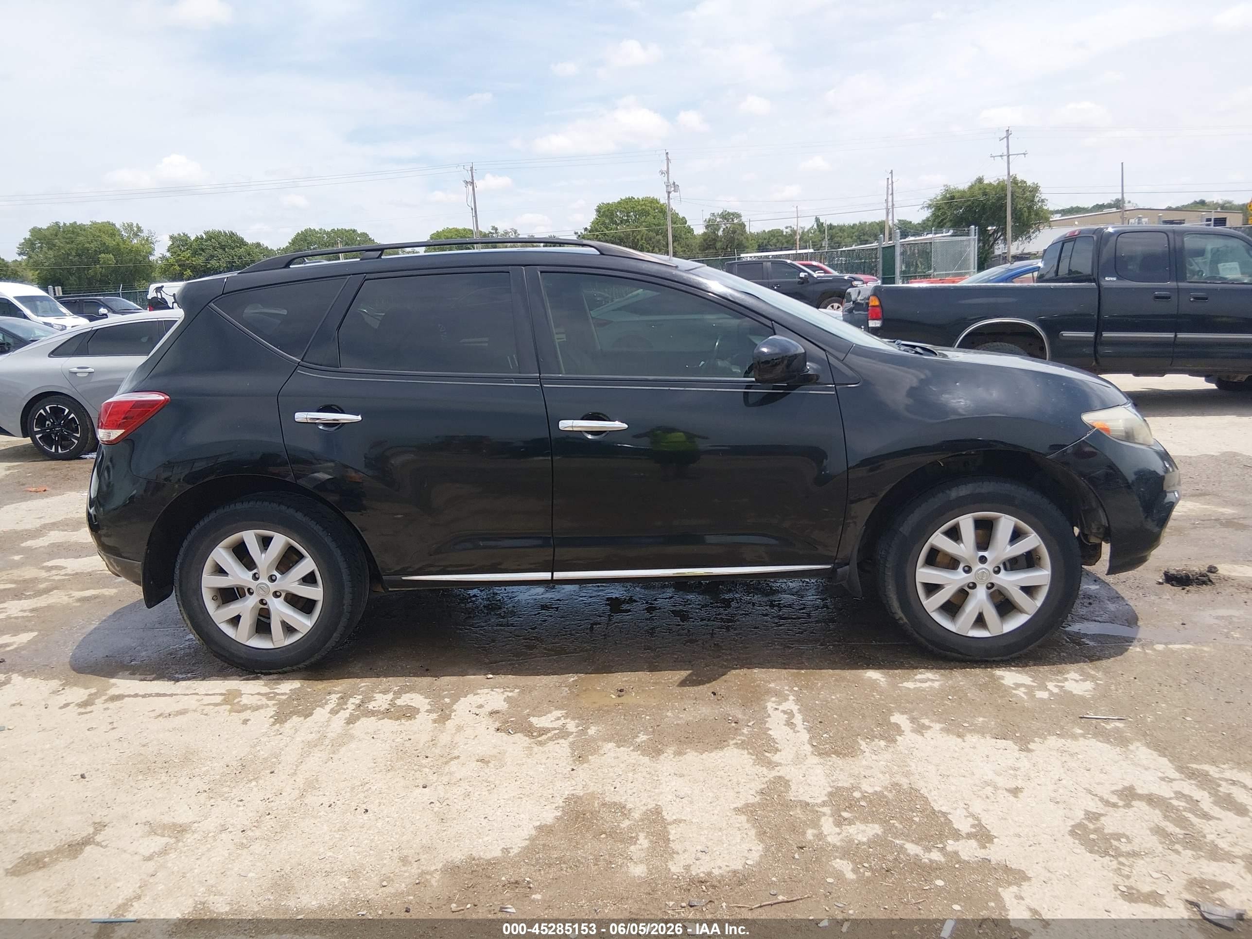 2012 Nissan Murano Sl Black vin: JN8AZ1MW5CW227866