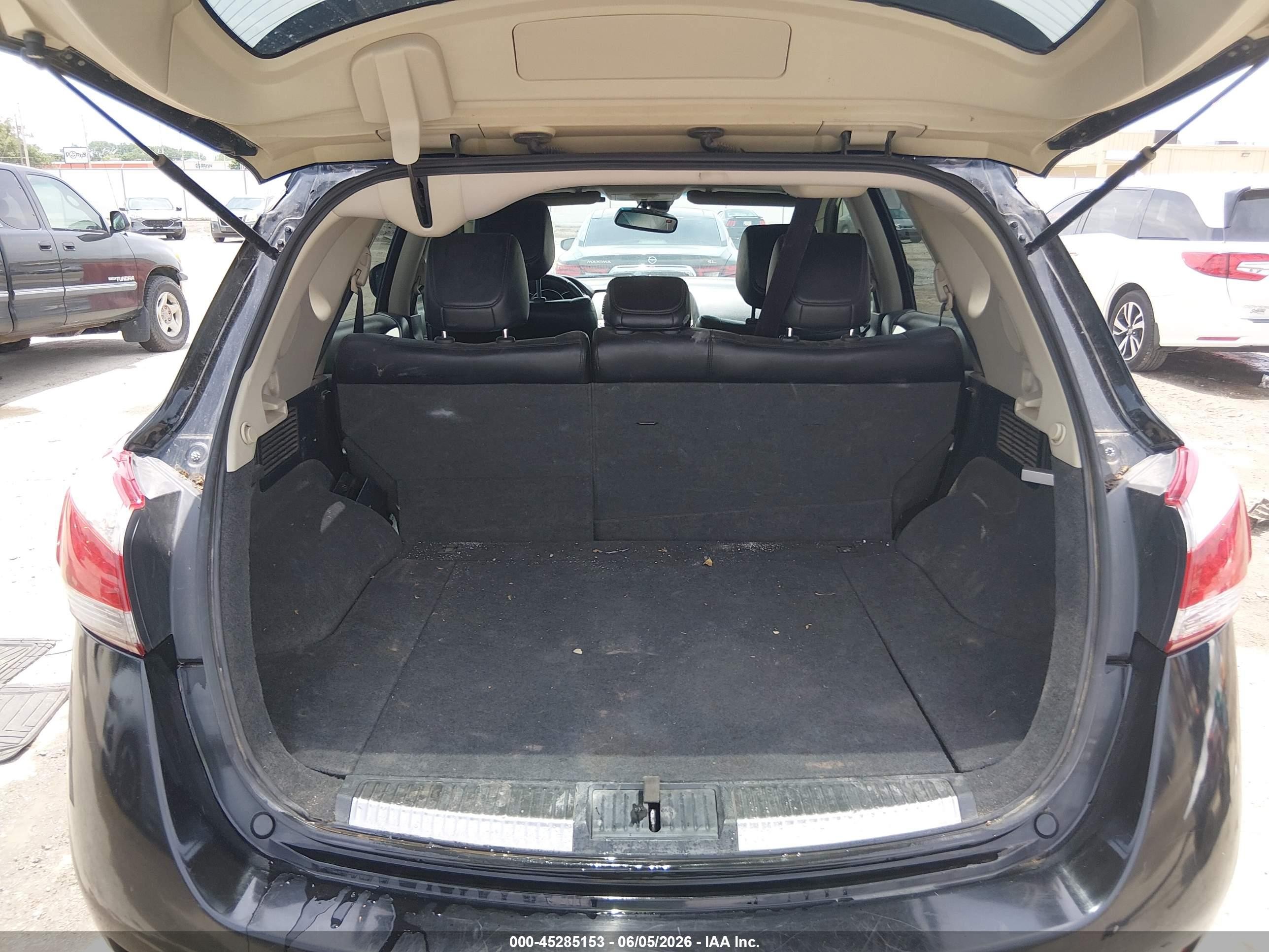2012 Nissan Murano Sl Black vin: JN8AZ1MW5CW227866