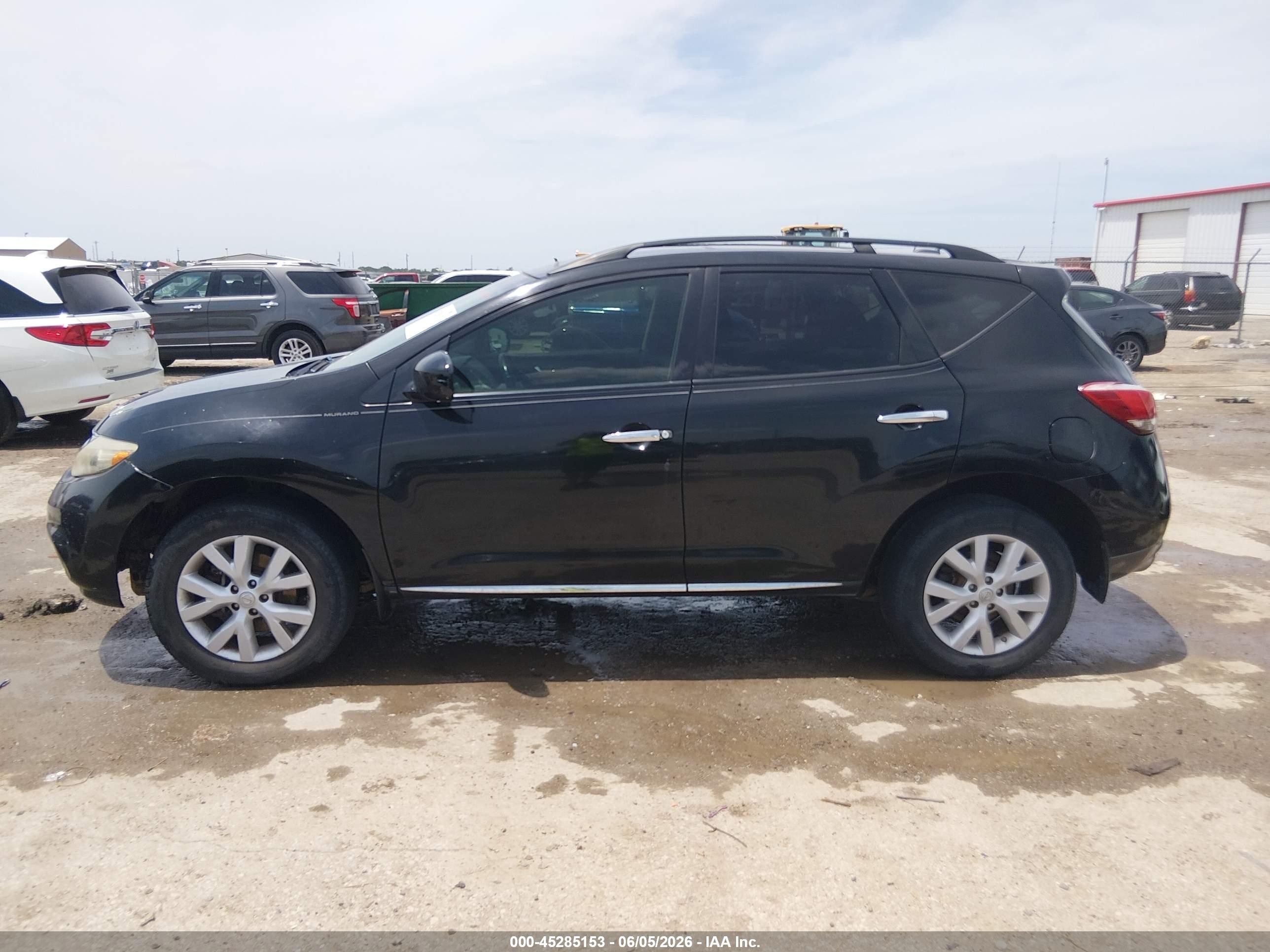 2012 Nissan Murano Sl Black vin: JN8AZ1MW5CW227866