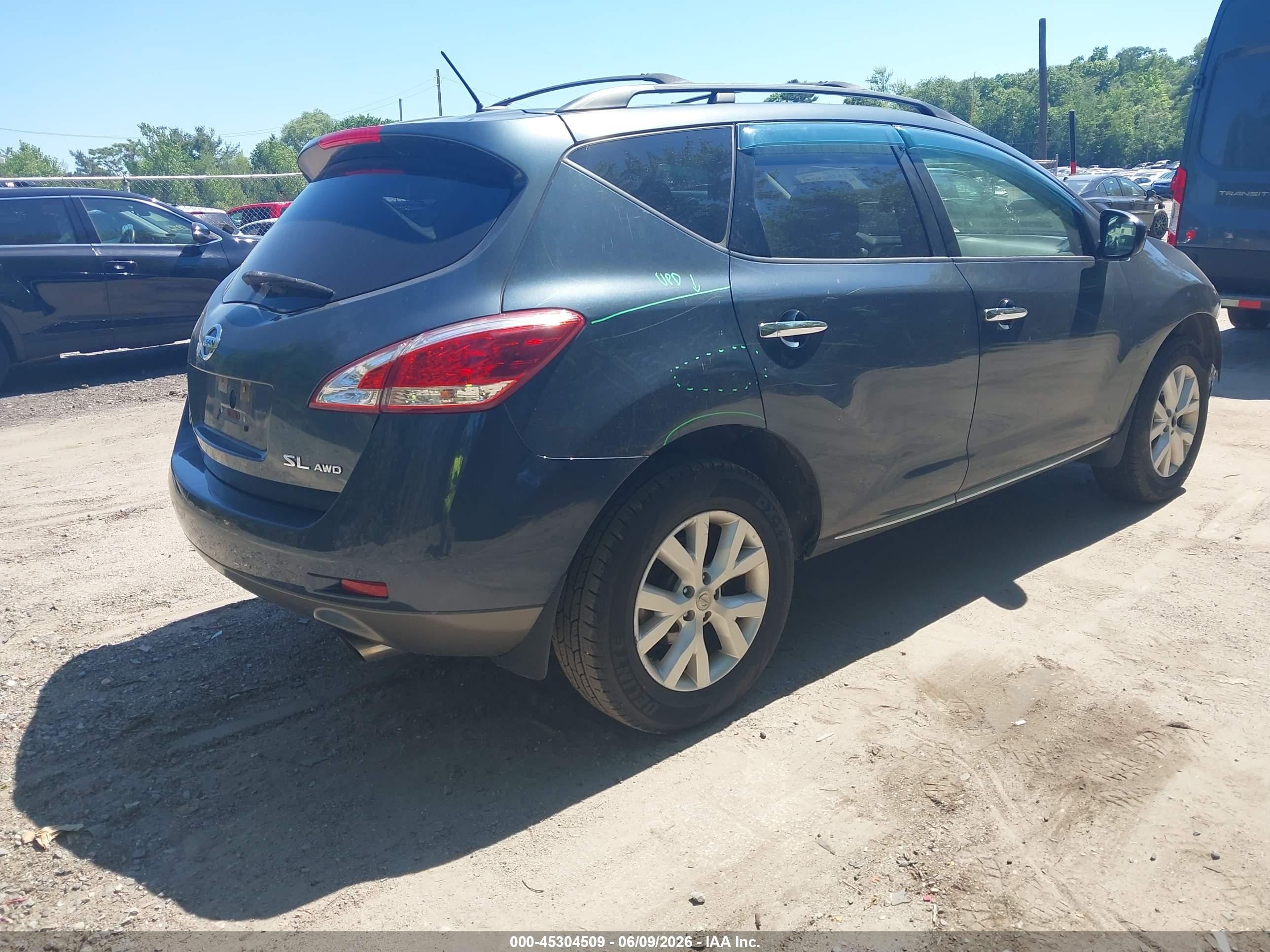 2013 Nissan Murano Sl Синий vin: JN8AZ1MW5DW306181