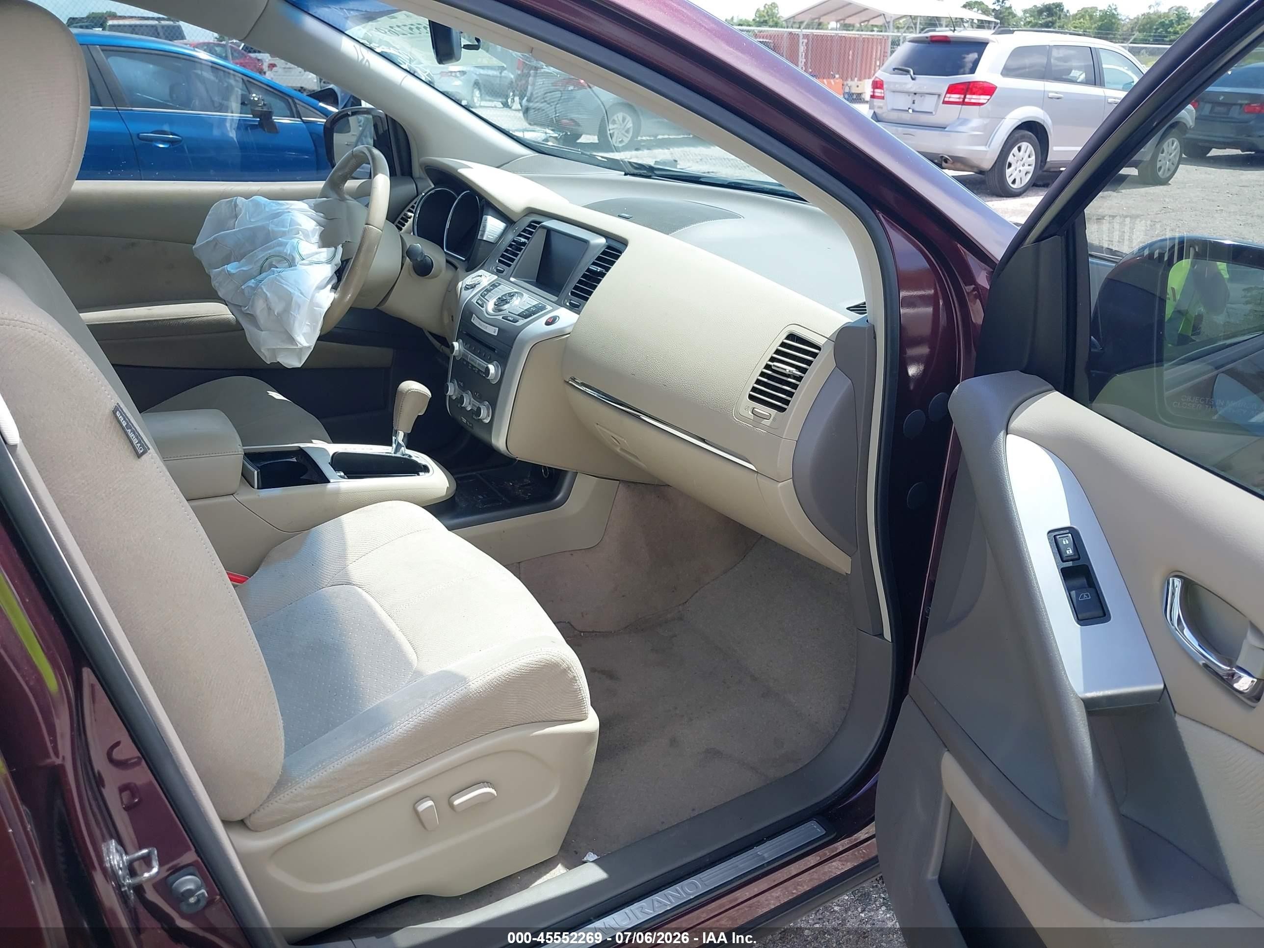 2013 Nissan Murano Sv Burgundy vin: JN8AZ1MW5DW312286