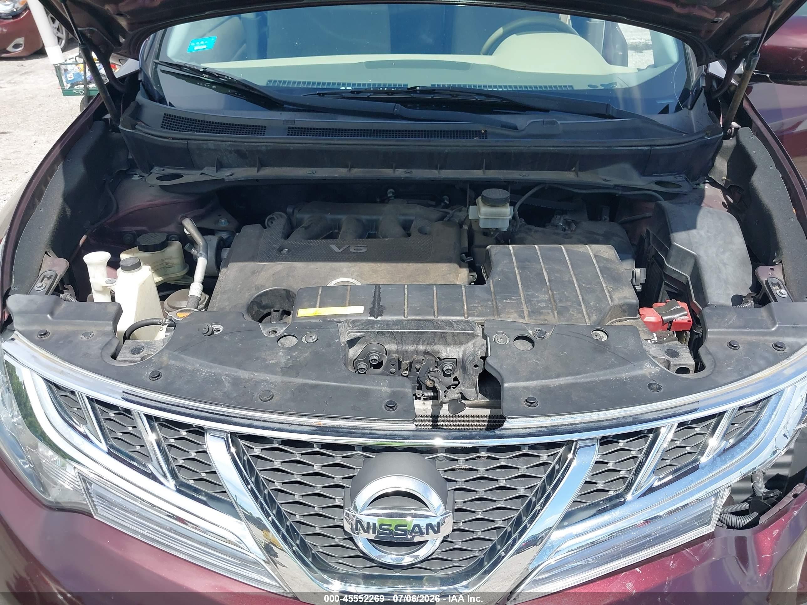 2013 Nissan Murano Sv Burgundy vin: JN8AZ1MW5DW312286