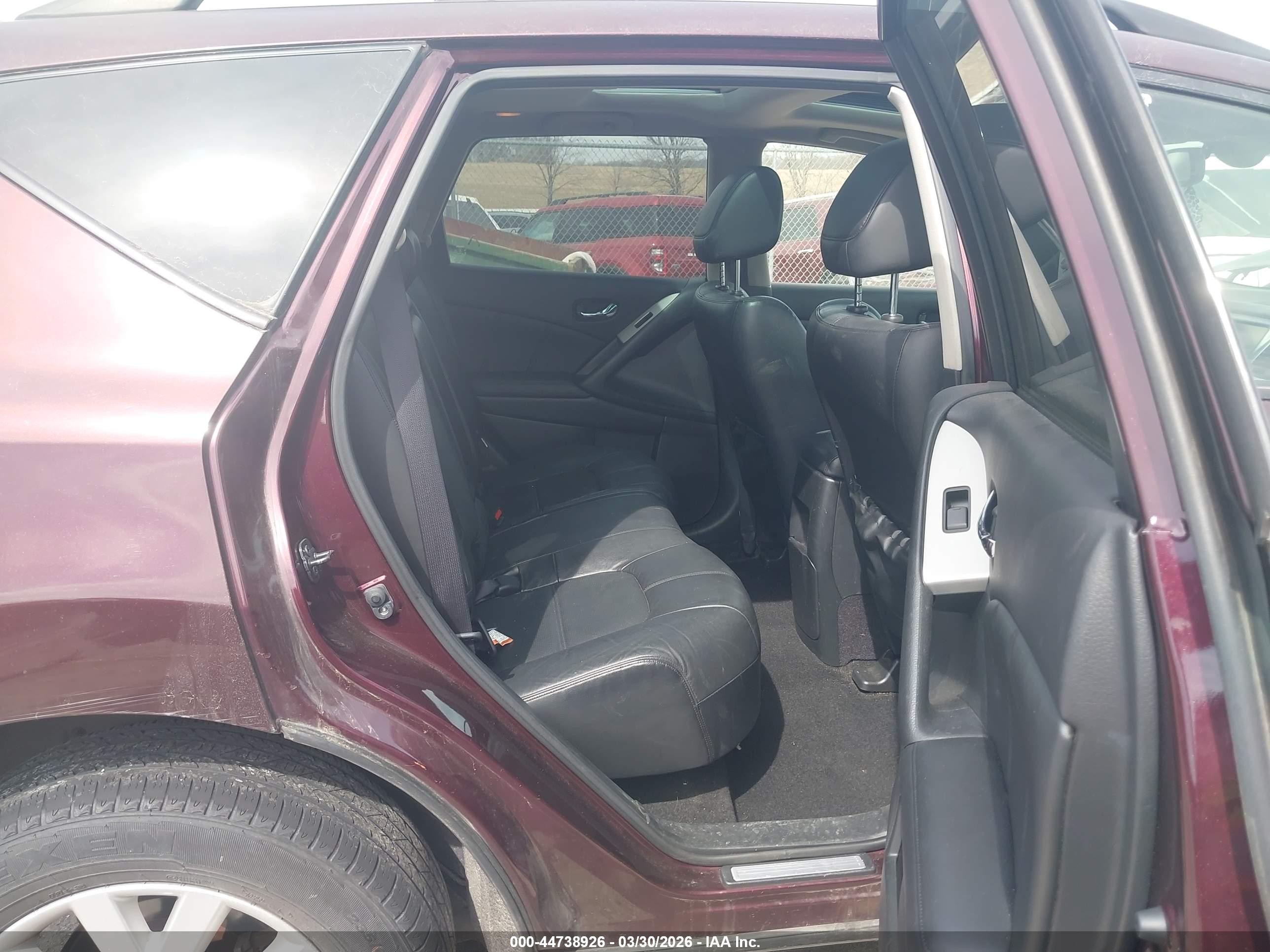 2014 Nissan Murano Sl Maroon vin: JN8AZ1MW5EW515566