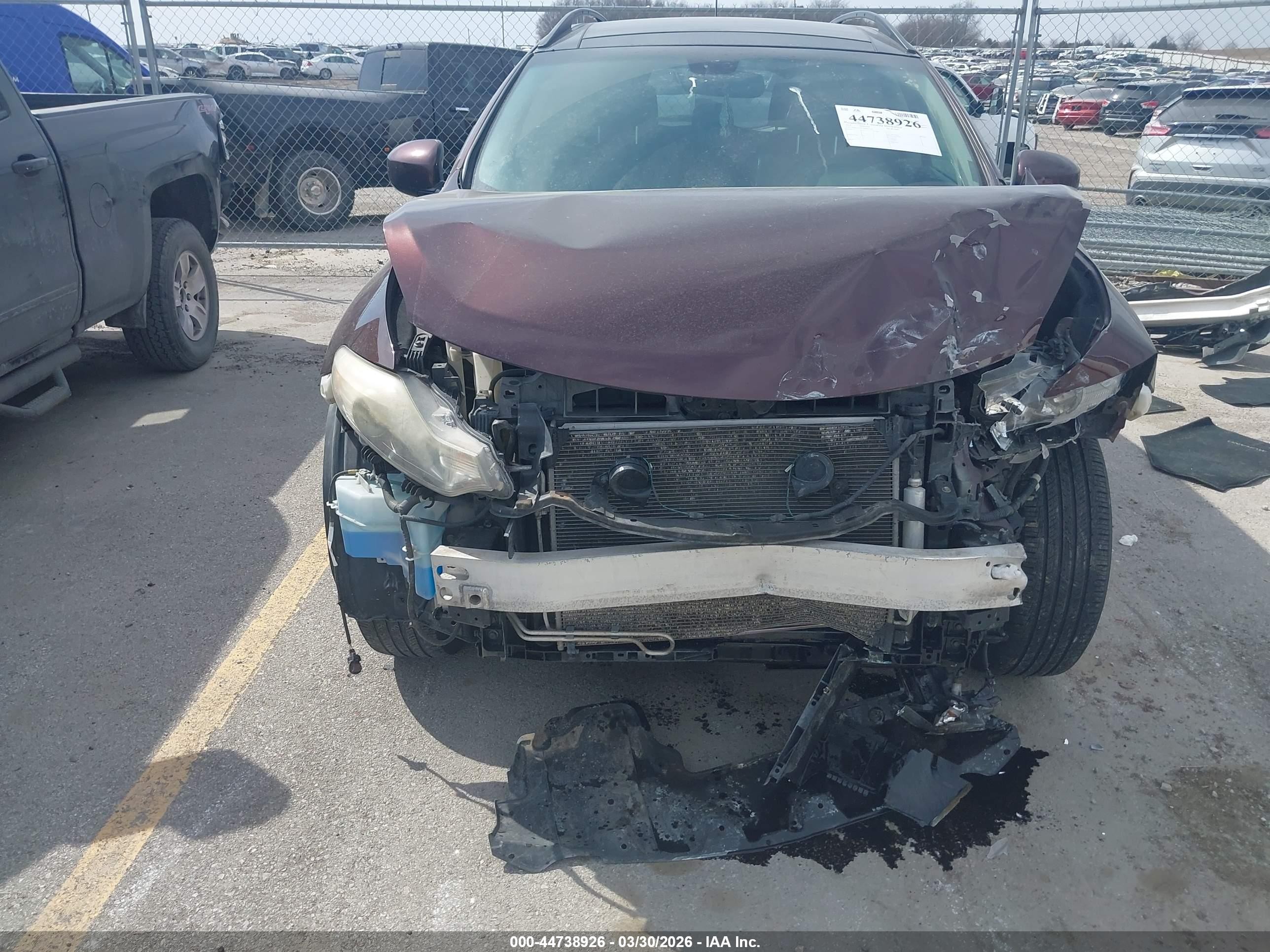 2014 Nissan Murano Sl Maroon vin: JN8AZ1MW5EW515566