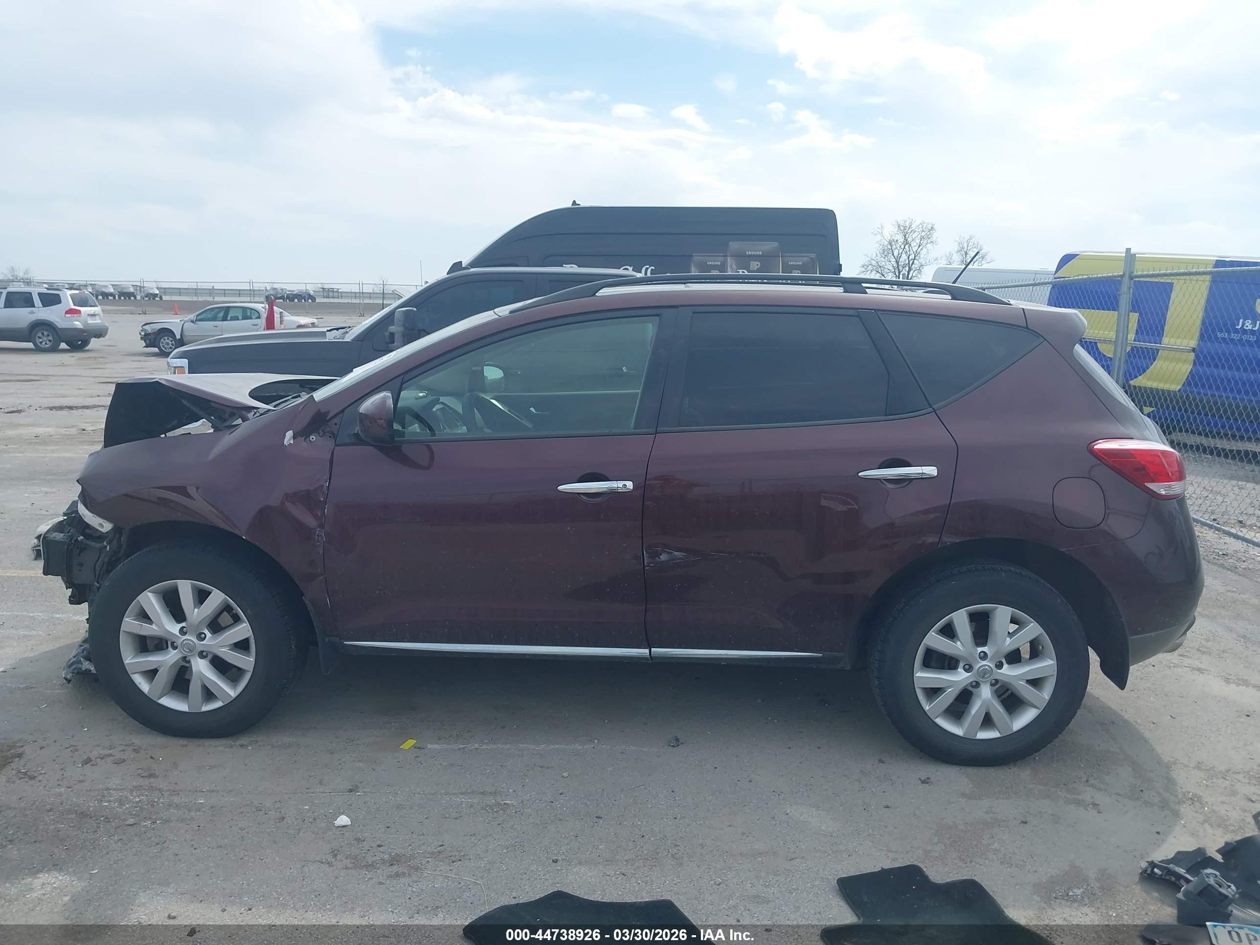 2014 Nissan Murano Sl Maroon vin: JN8AZ1MW5EW515566