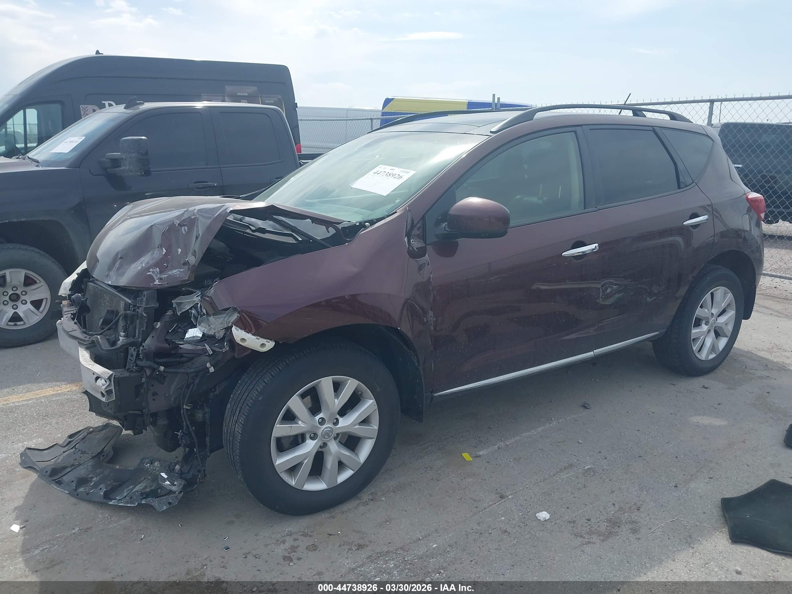 2014 Nissan Murano Sl Maroon vin: JN8AZ1MW5EW515566