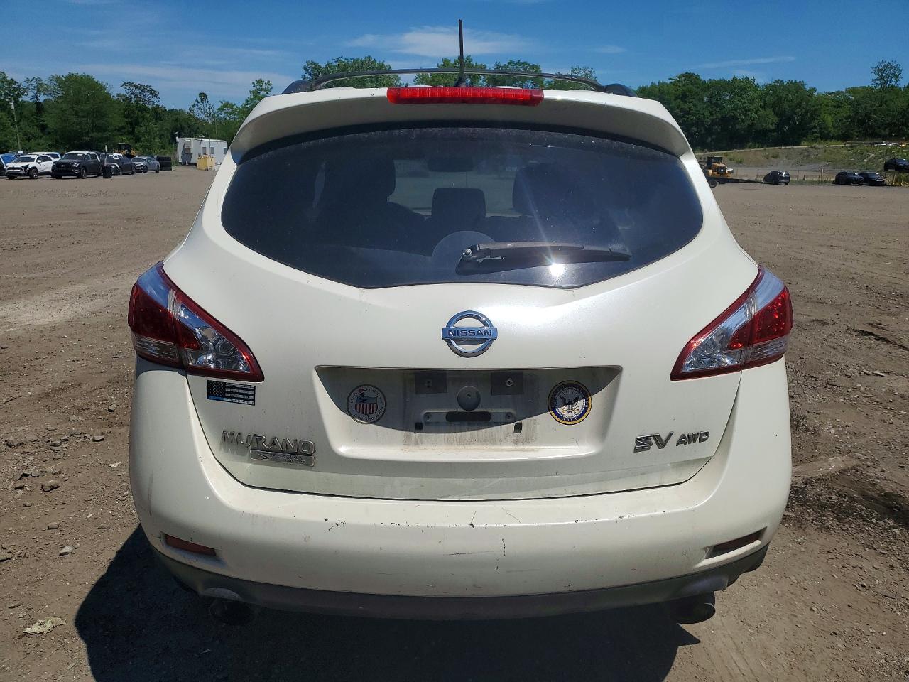 2014 Nissan Murano Sv White vin: JN8AZ1MW5EW517446
