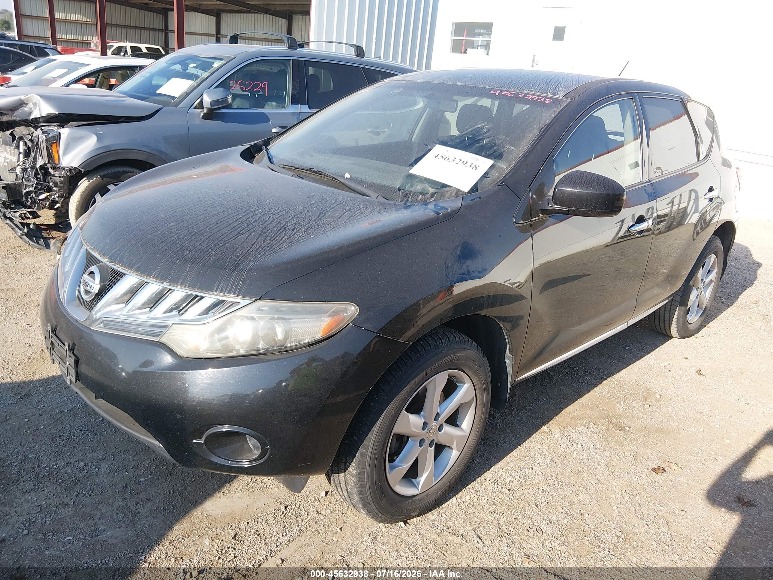 2010 Nissan Murano S Черный vin: JN8AZ1MW6AW105675