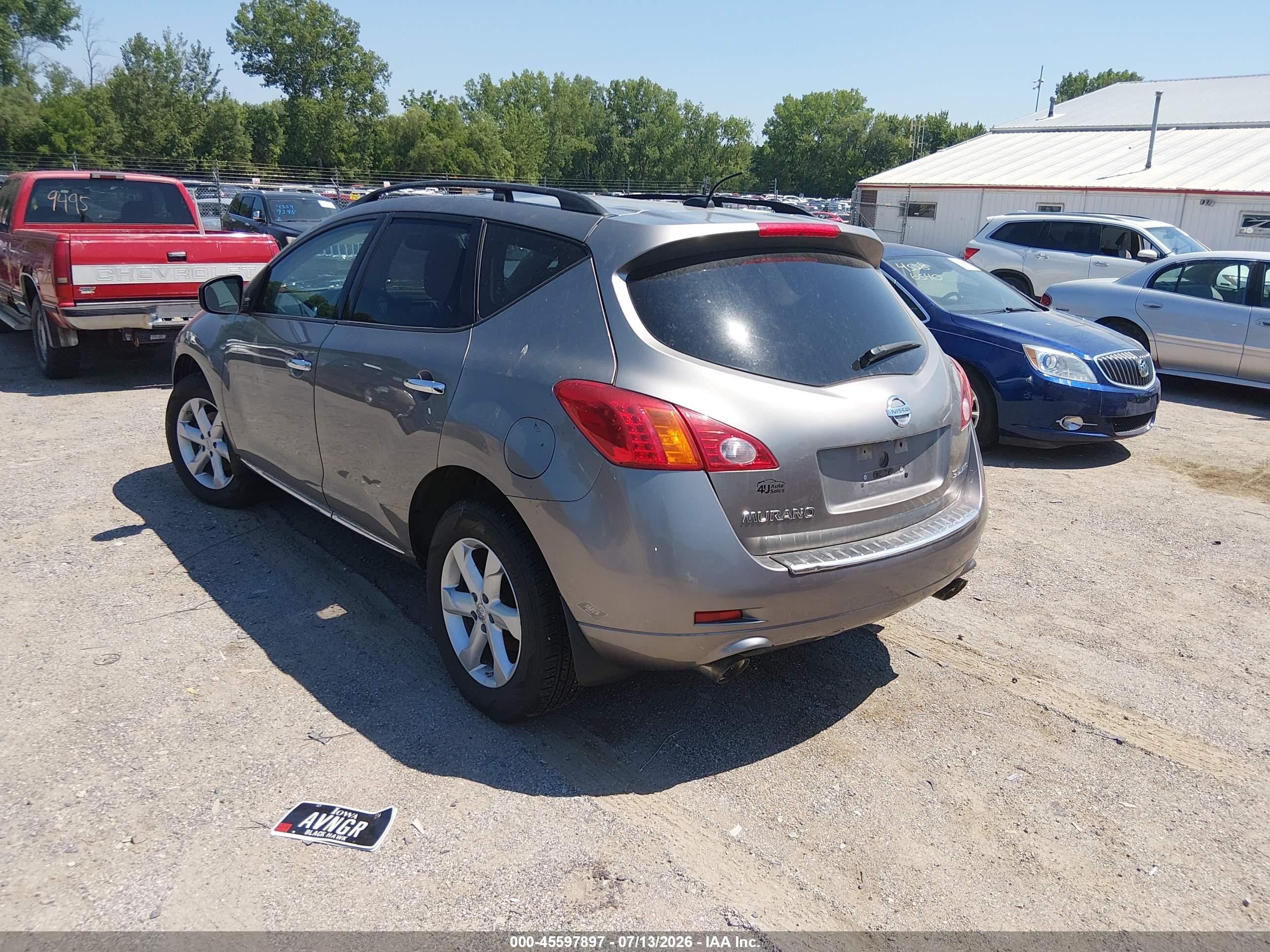 2010 Nissan Murano Sl Gray vin: JN8AZ1MW6AW120712