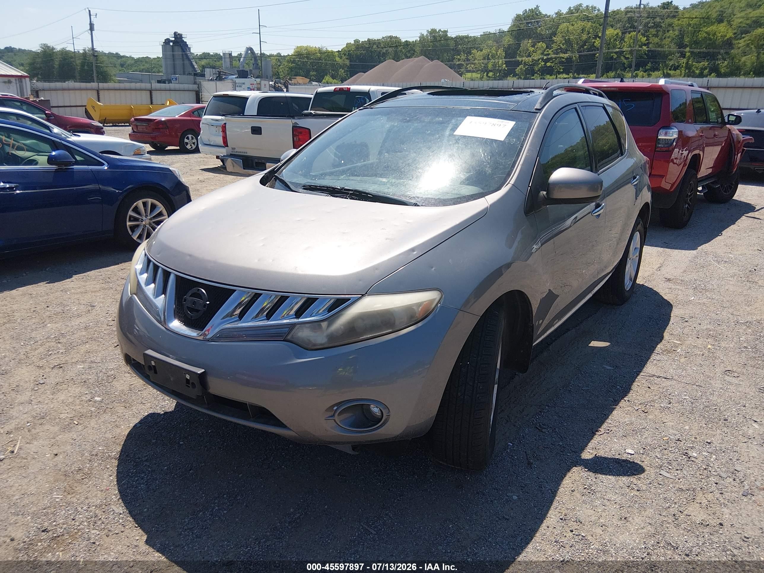 2010 Nissan Murano Sl Gray vin: JN8AZ1MW6AW120712