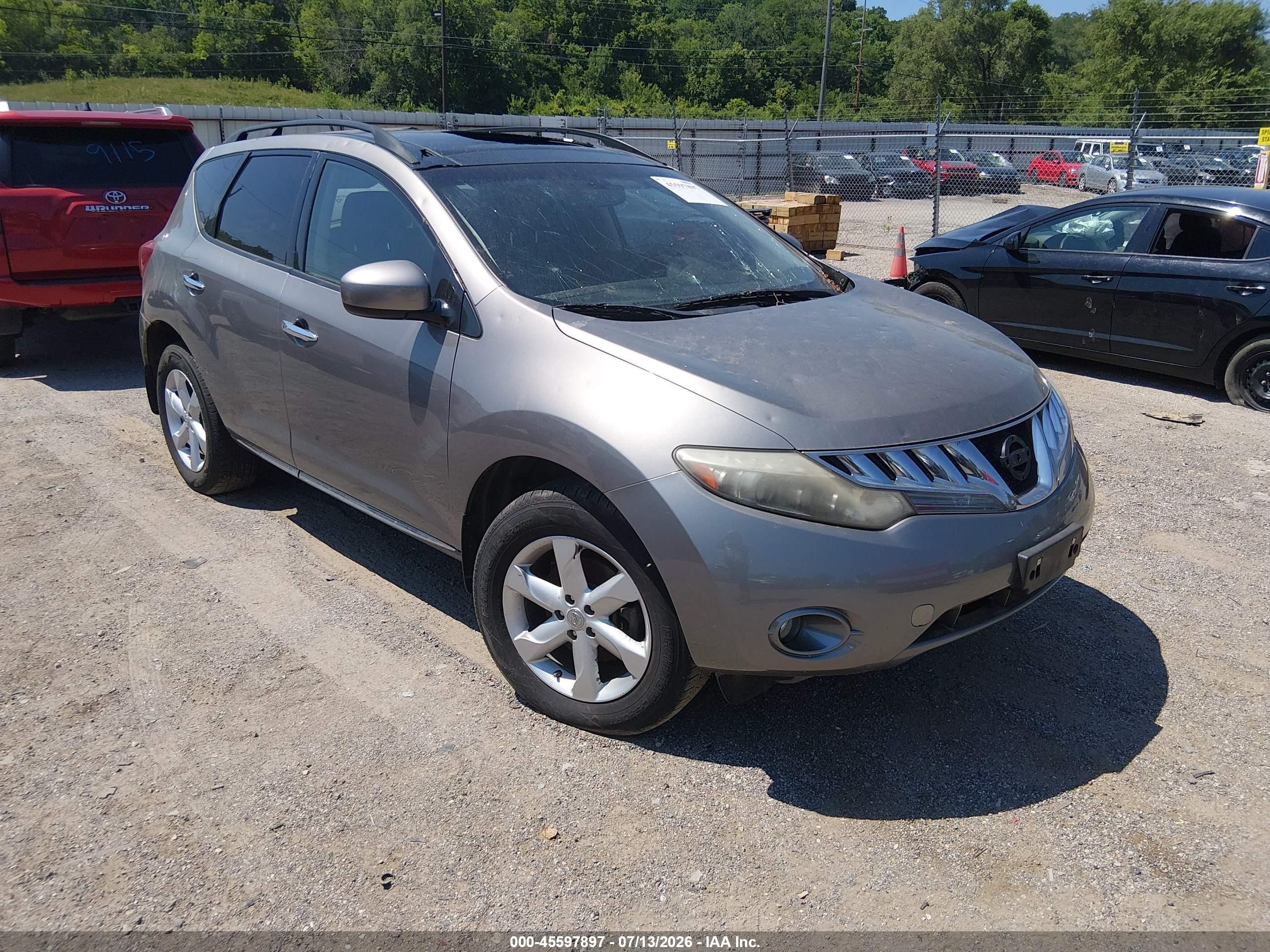 2010 Nissan Murano Sl Gray vin: JN8AZ1MW6AW120712