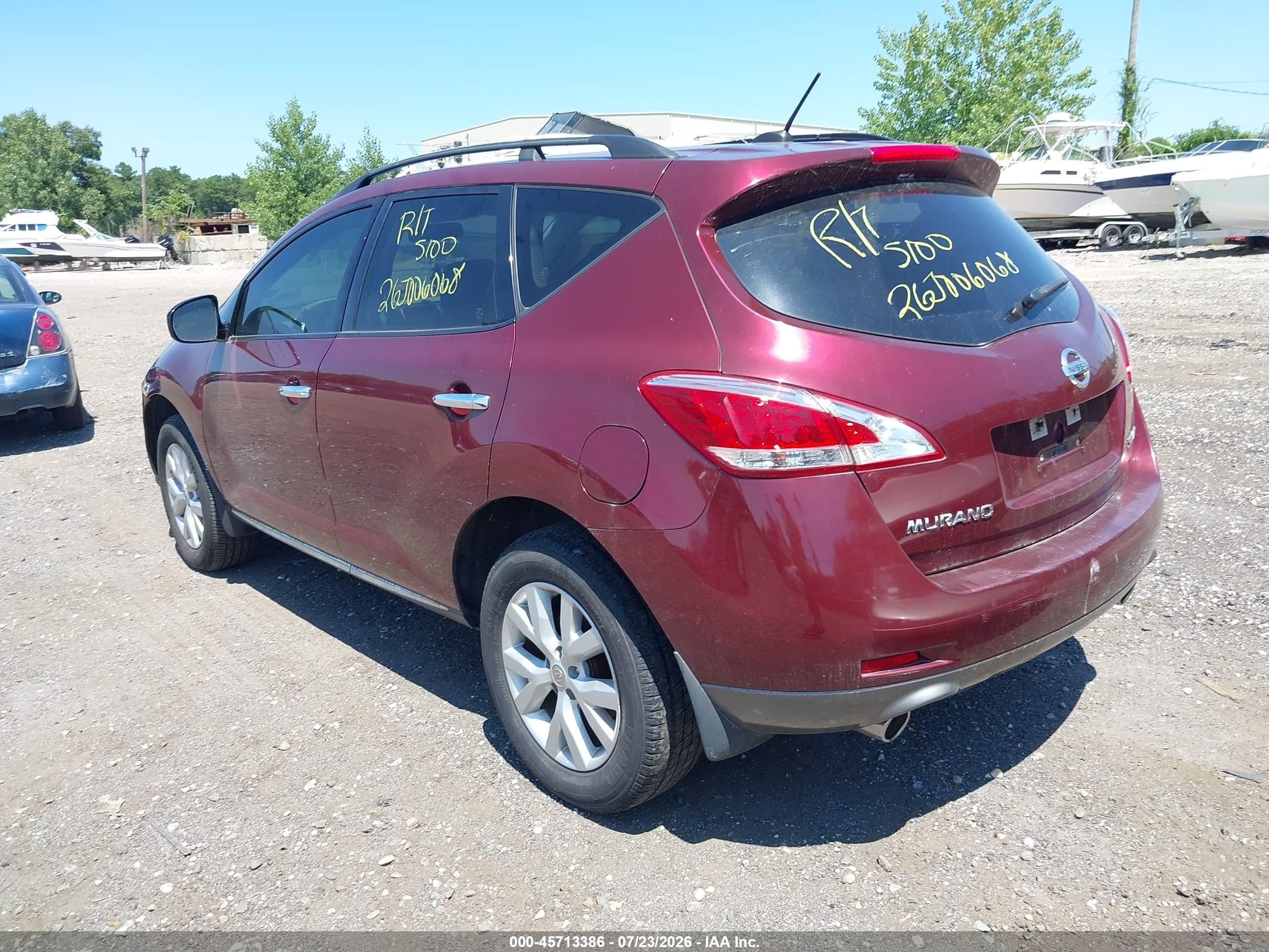 2011 Nissan Murano Sv Red vin: JN8AZ1MW6BW152173