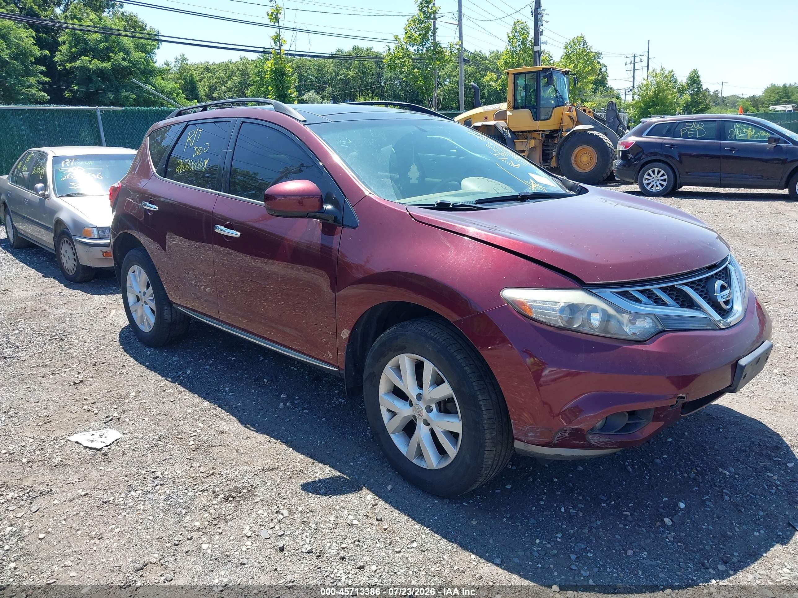 2011 Nissan Murano Sv Red vin: JN8AZ1MW6BW152173