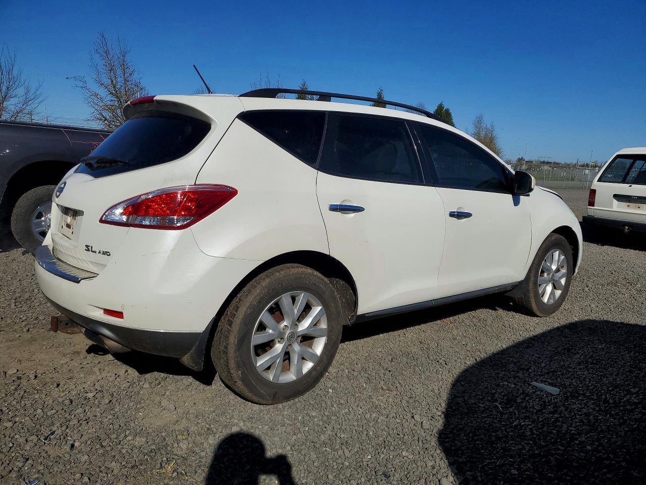 2012 Nissan Murano S White vin: JN8AZ1MW6CW201115