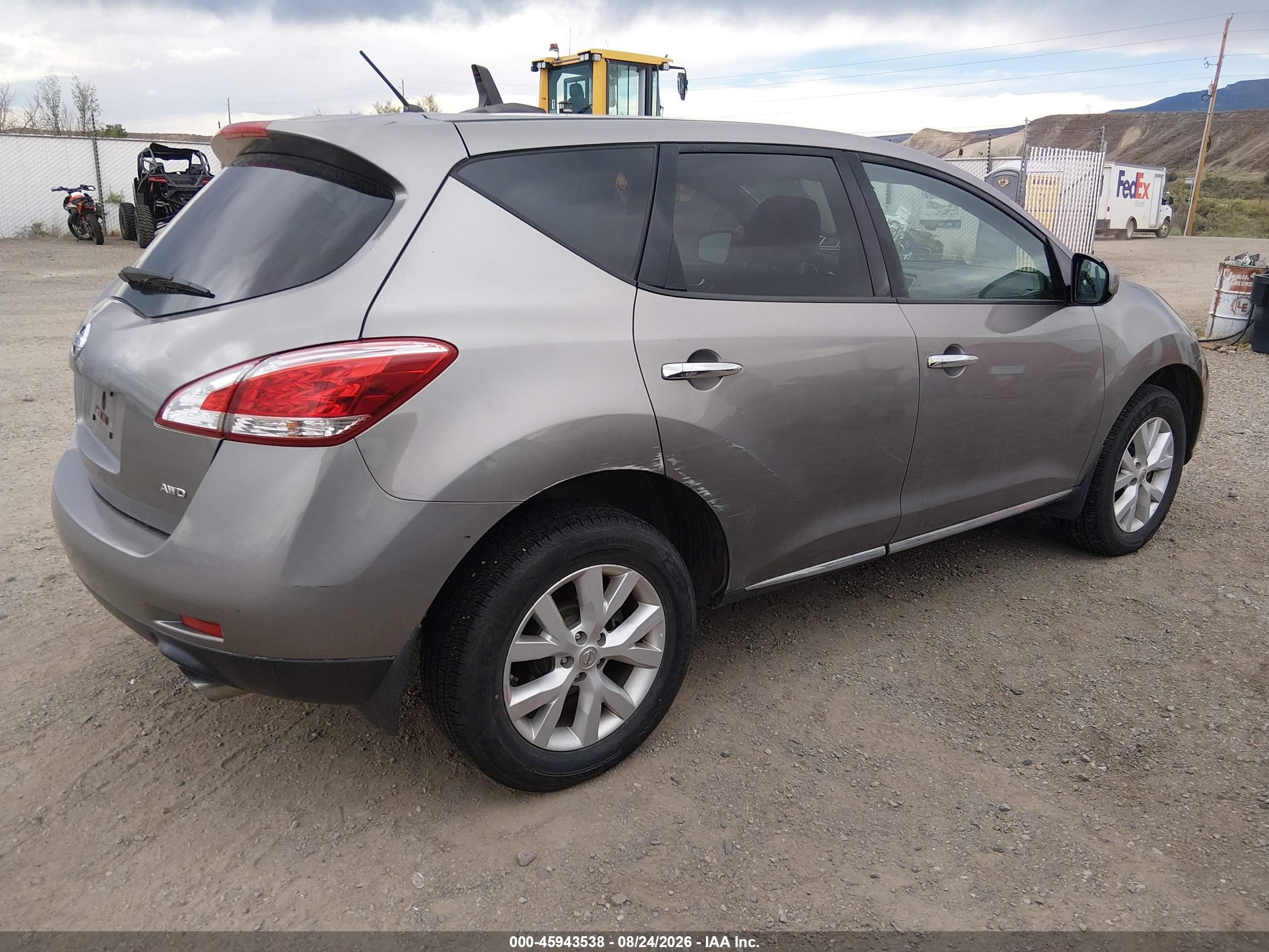 2012 Nissan Murano S Gray vin: JN8AZ1MW6CW204063