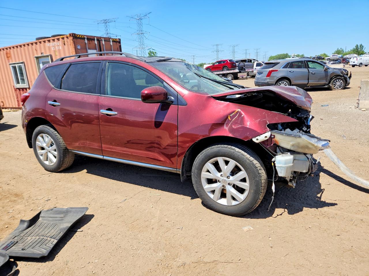 2012 Nissan Murano S Maroon vin: JN8AZ1MW6CW209635
