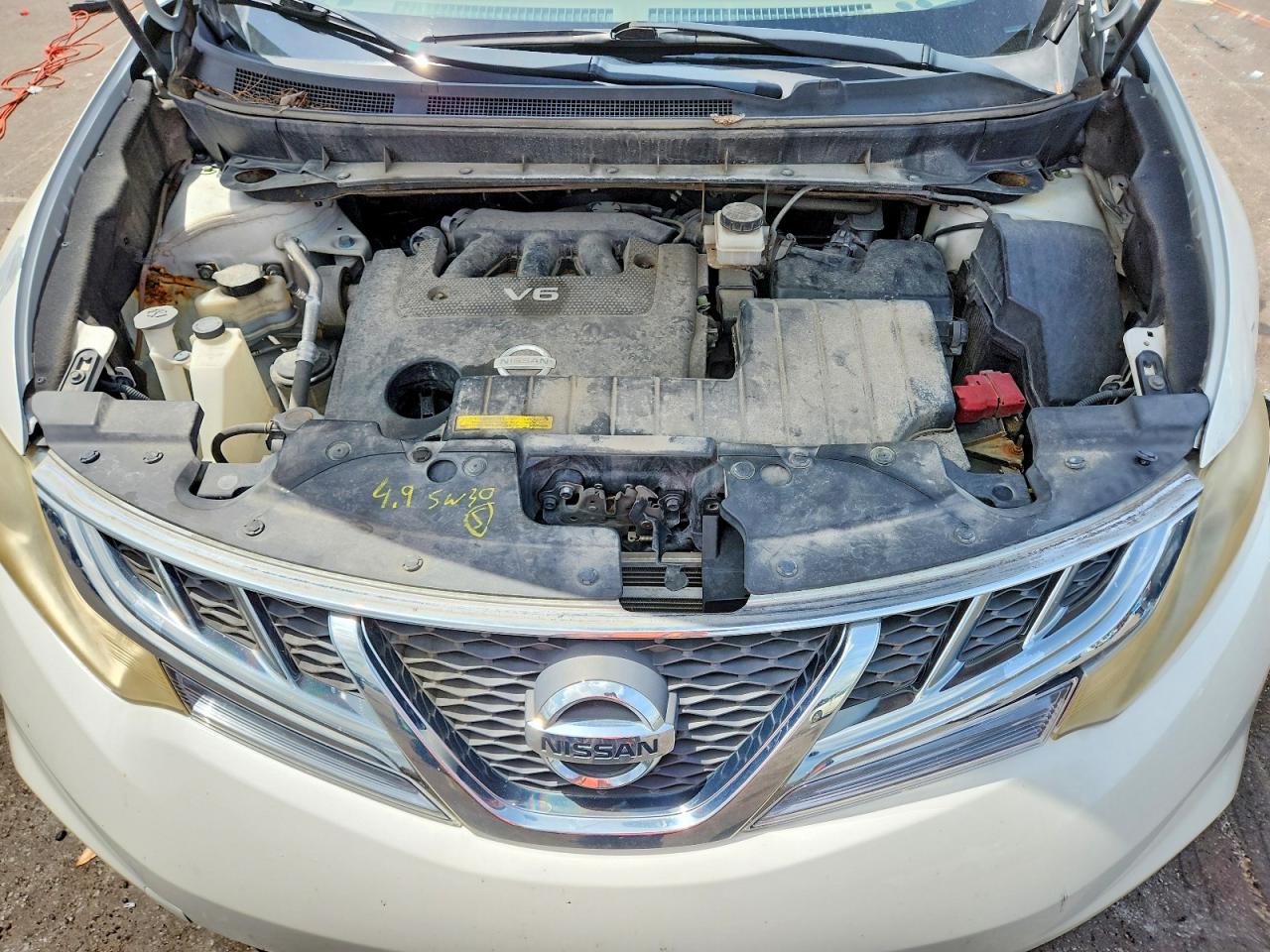 2012 Nissan Murano S White vin: JN8AZ1MW6CW211515